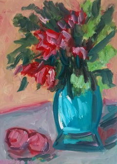 Peinture à l'huile impressionniste contemporaine sur toile, prête à être accrochée.