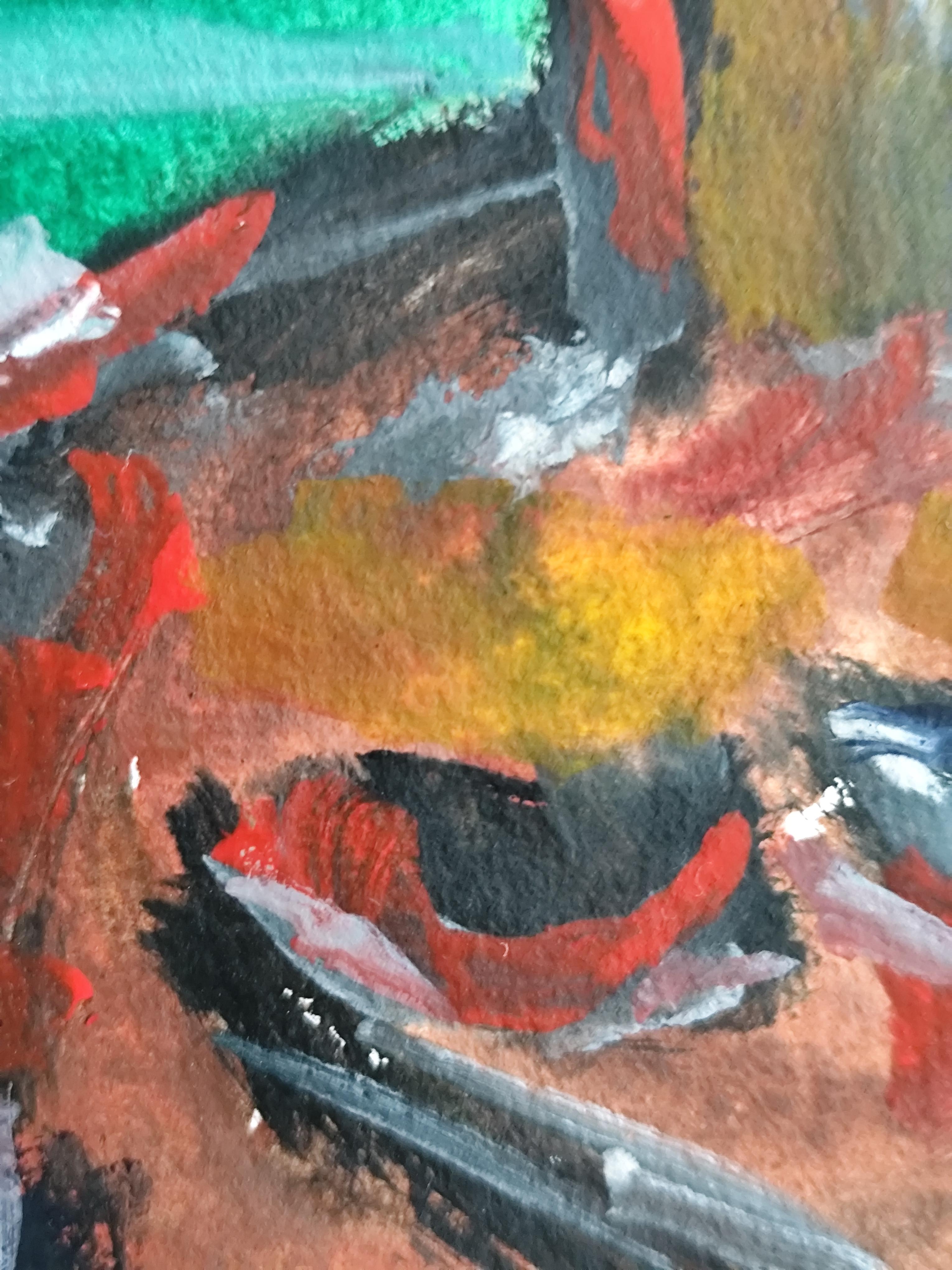 Pintura figurativa en acuarela de una mujer sobre papel 