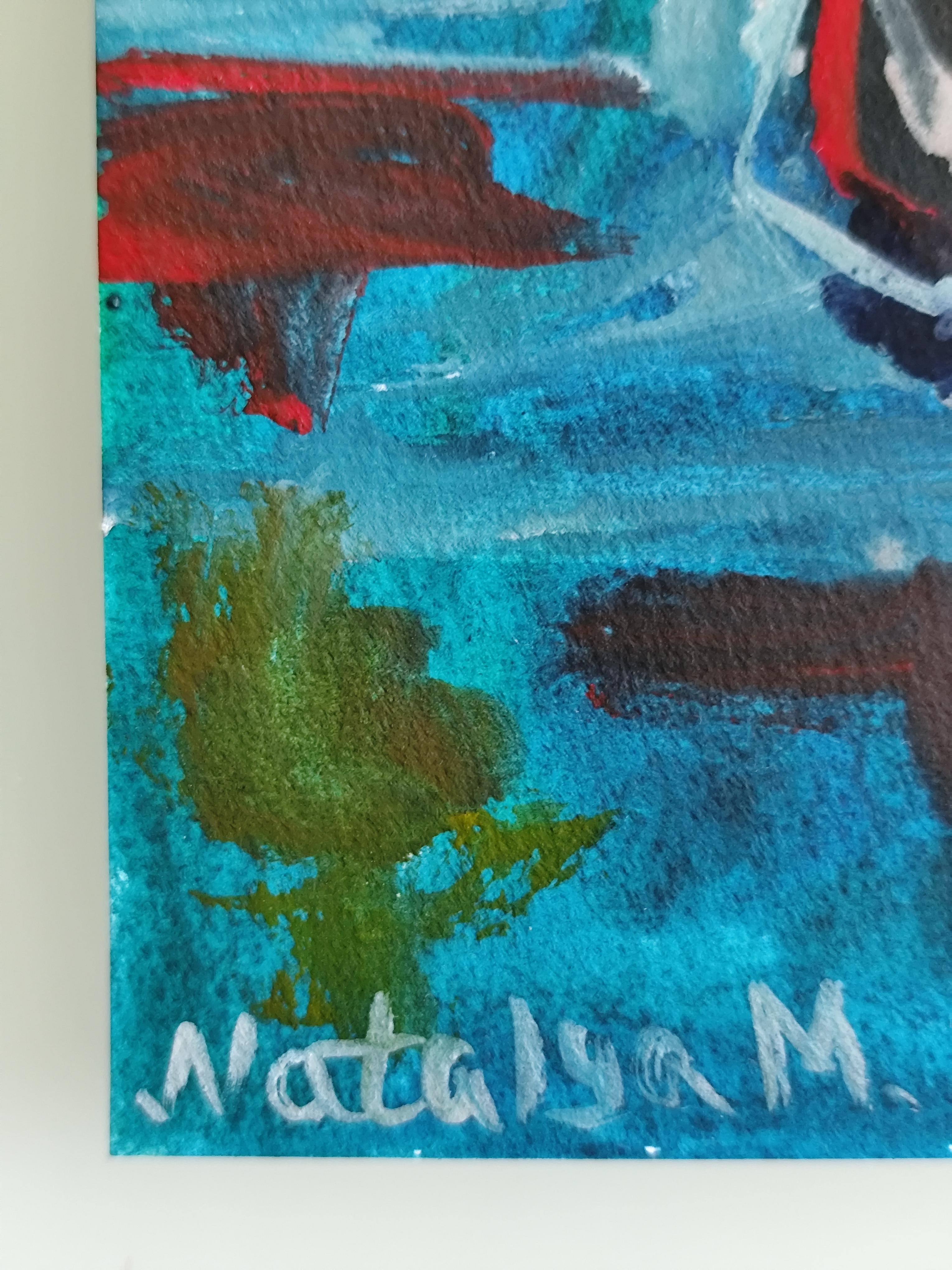 Pintura figurativa en acuarela de una mujer sobre papel 