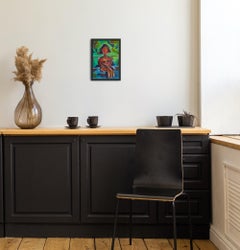 Watercolor figurative painting of a woman on paper "A place inside of me"