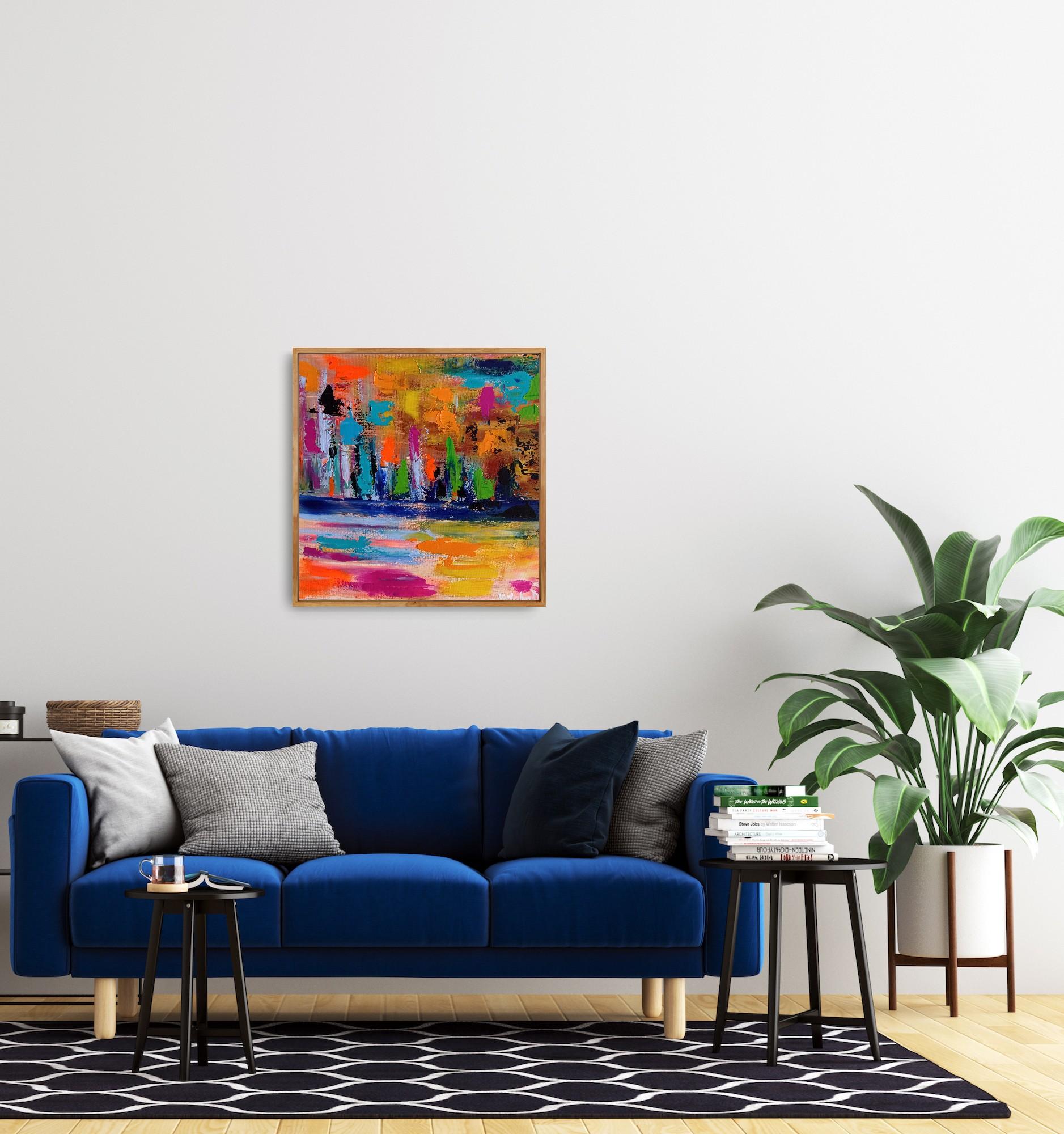 Abstract Art Acrylic on Cotton Canvas Vibrant Modern Expression 