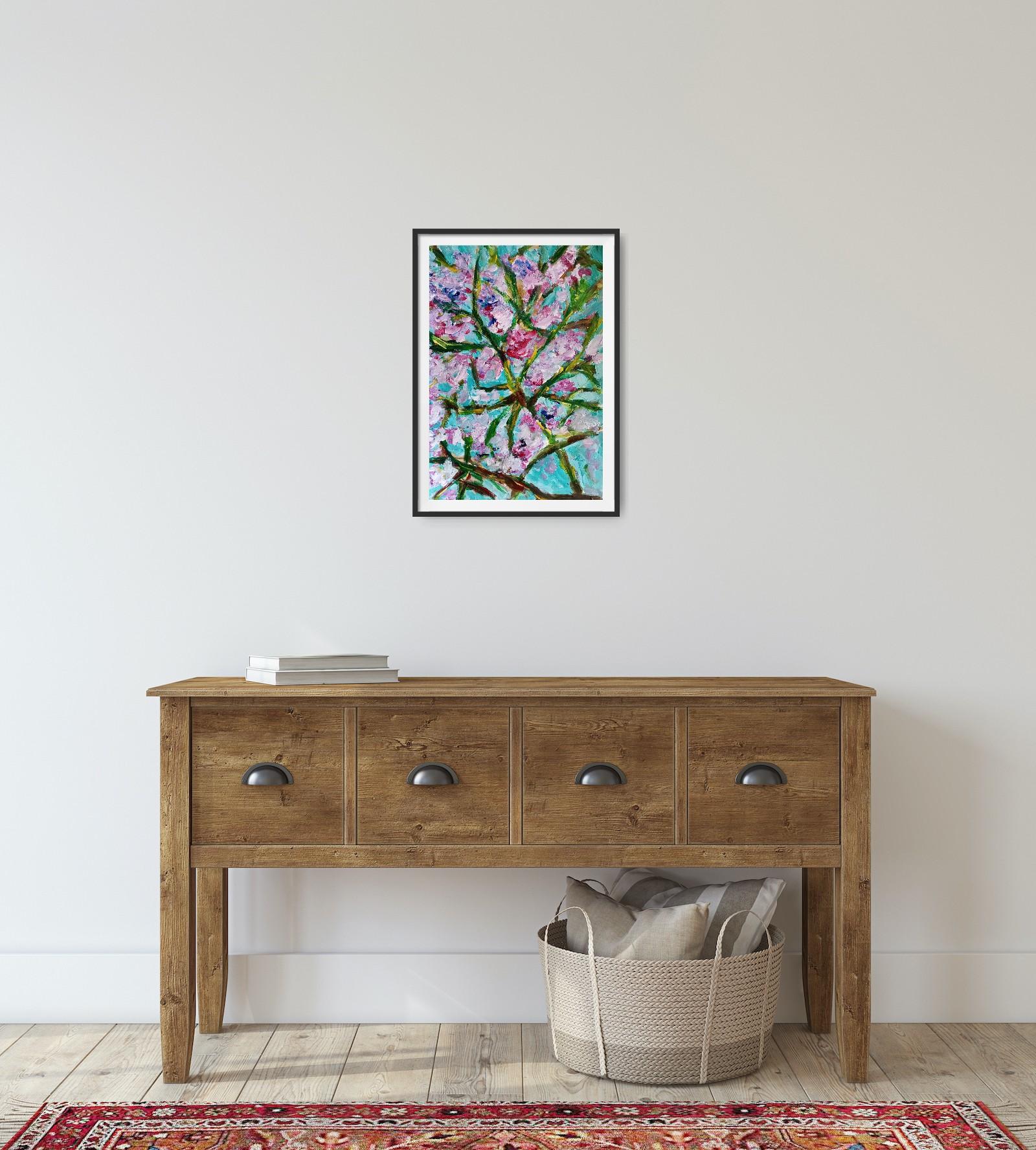 Mandelblüte  (Amerikanischer Impressionismus), Painting, von Natalya Mougenot 