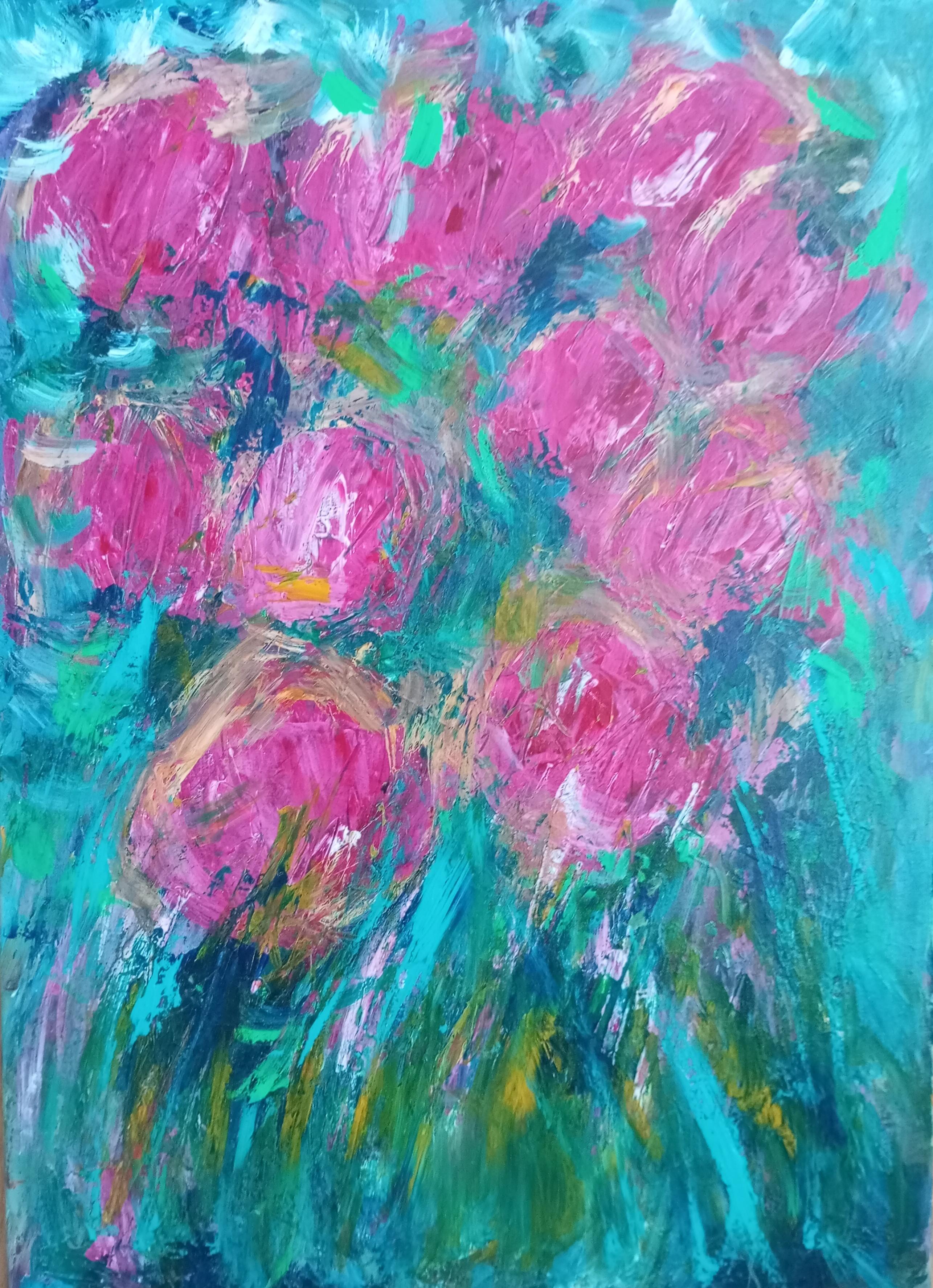 Natalya Mougenot  Interior Painting -  "Blooming roses"