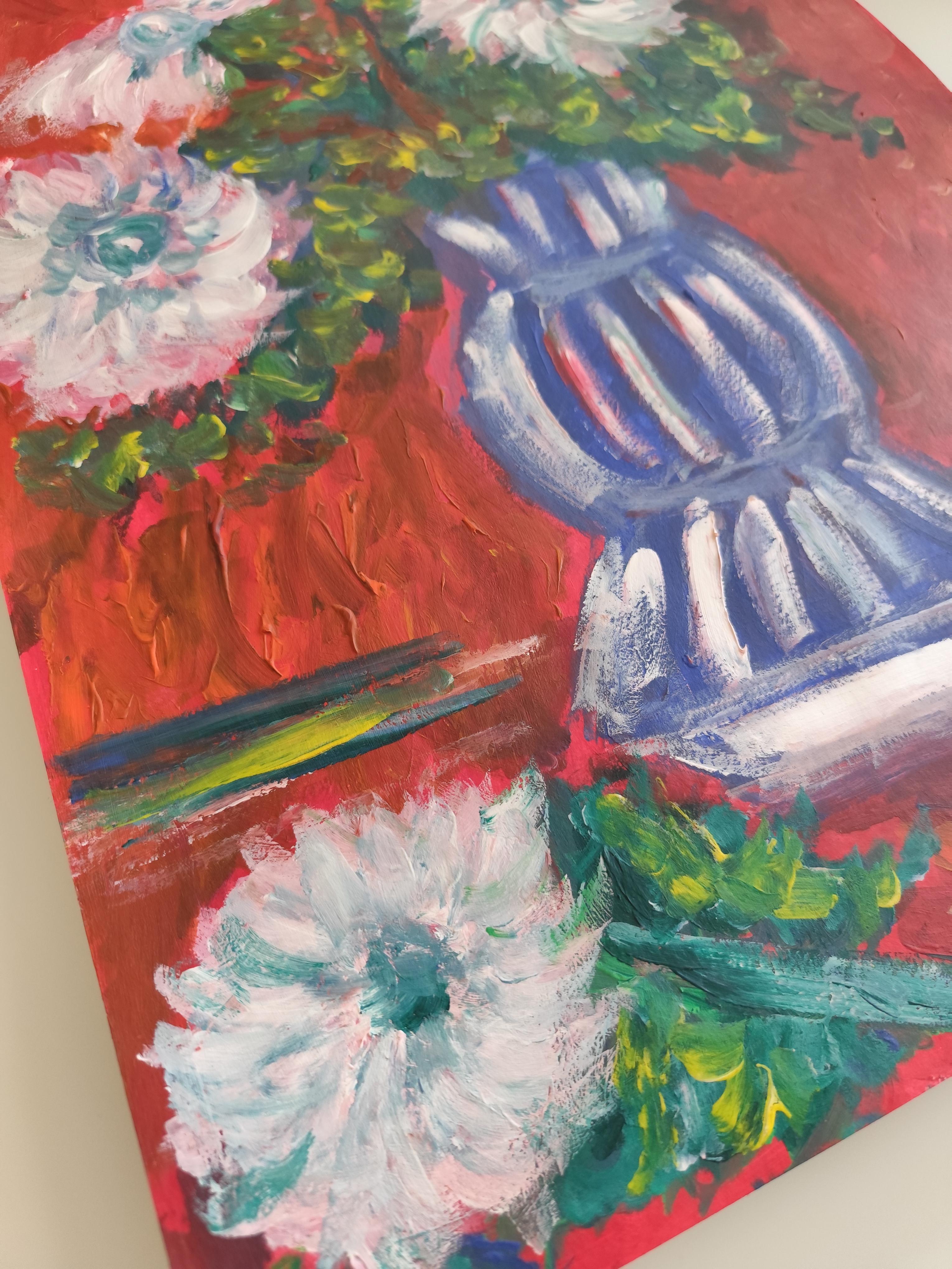 Pittura acrilica floreale 