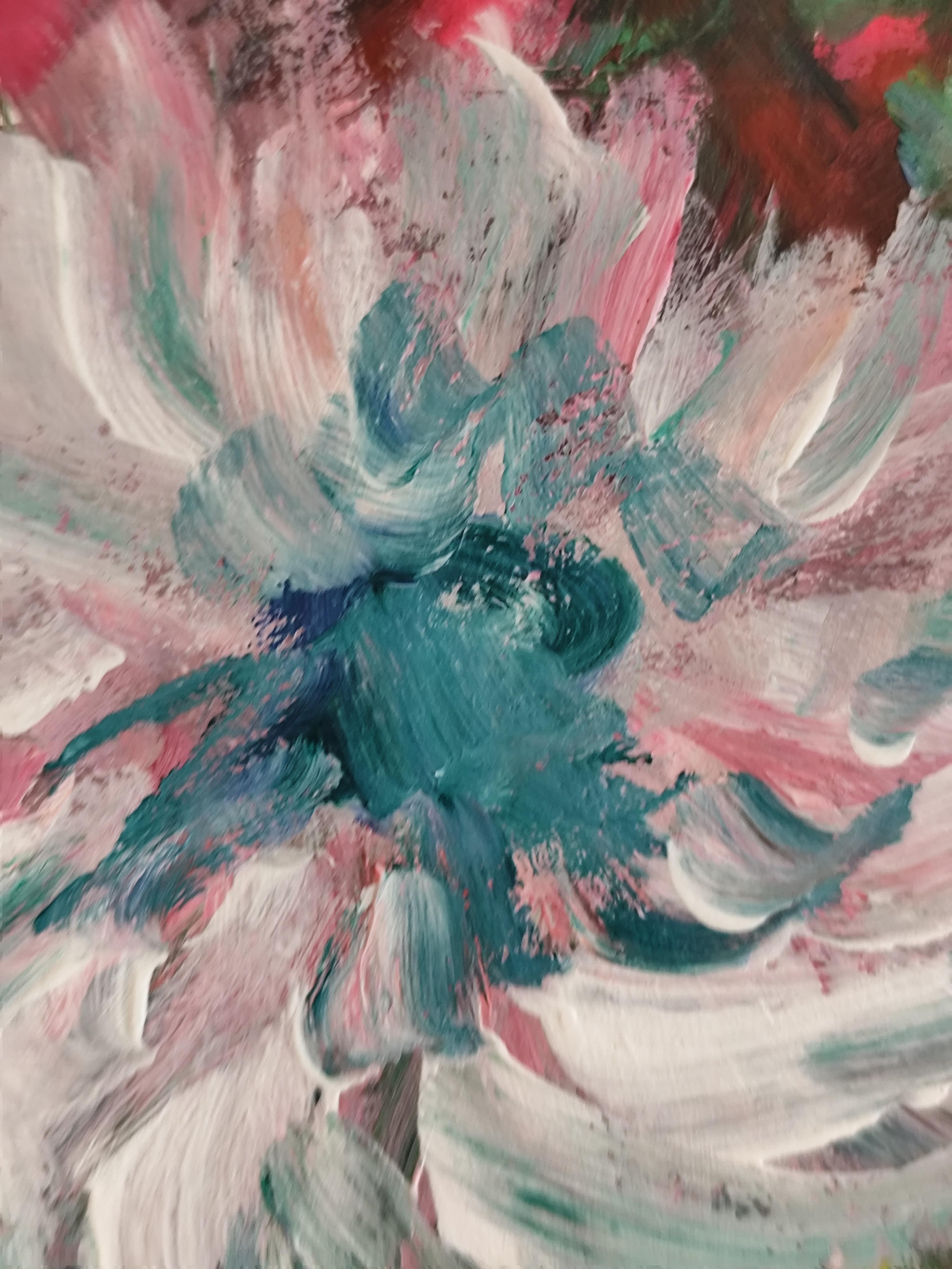 Pittura acrilica floreale 