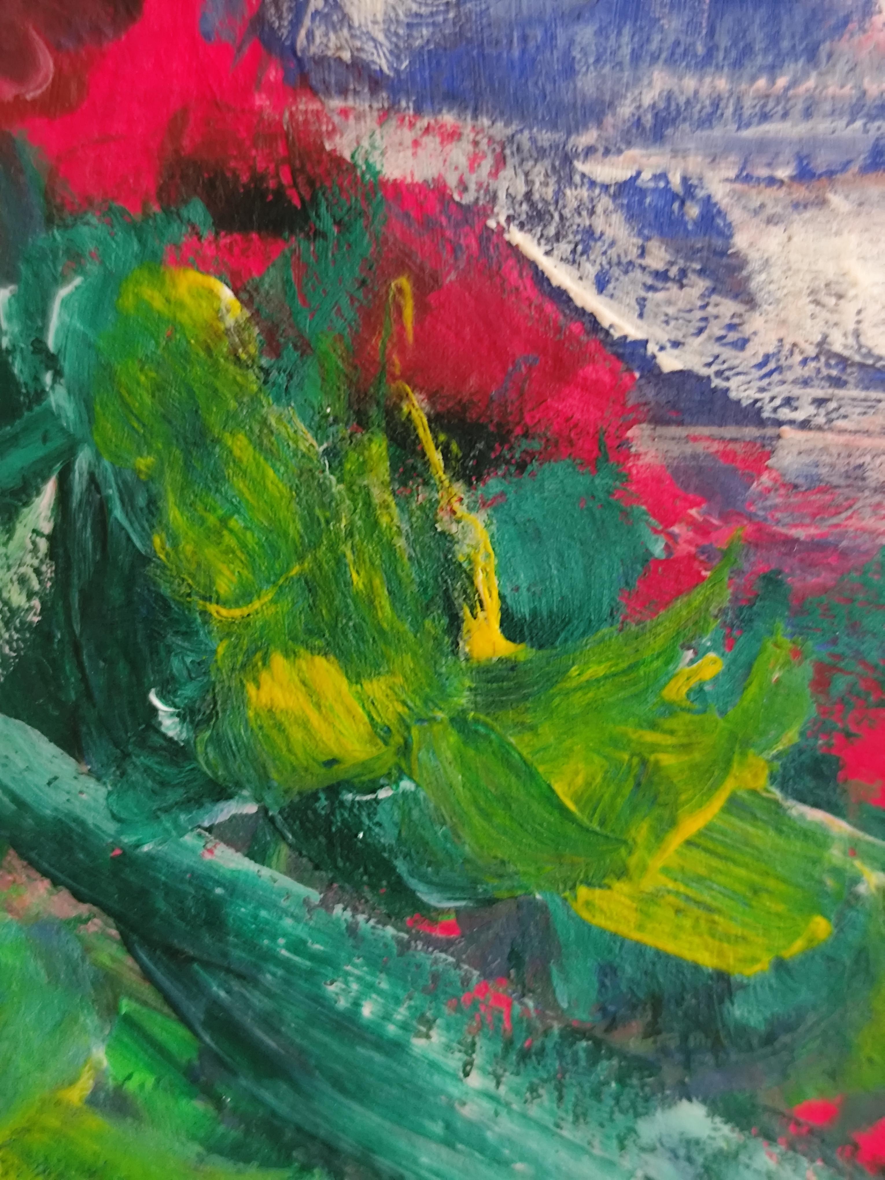 Pittura acrilica floreale 