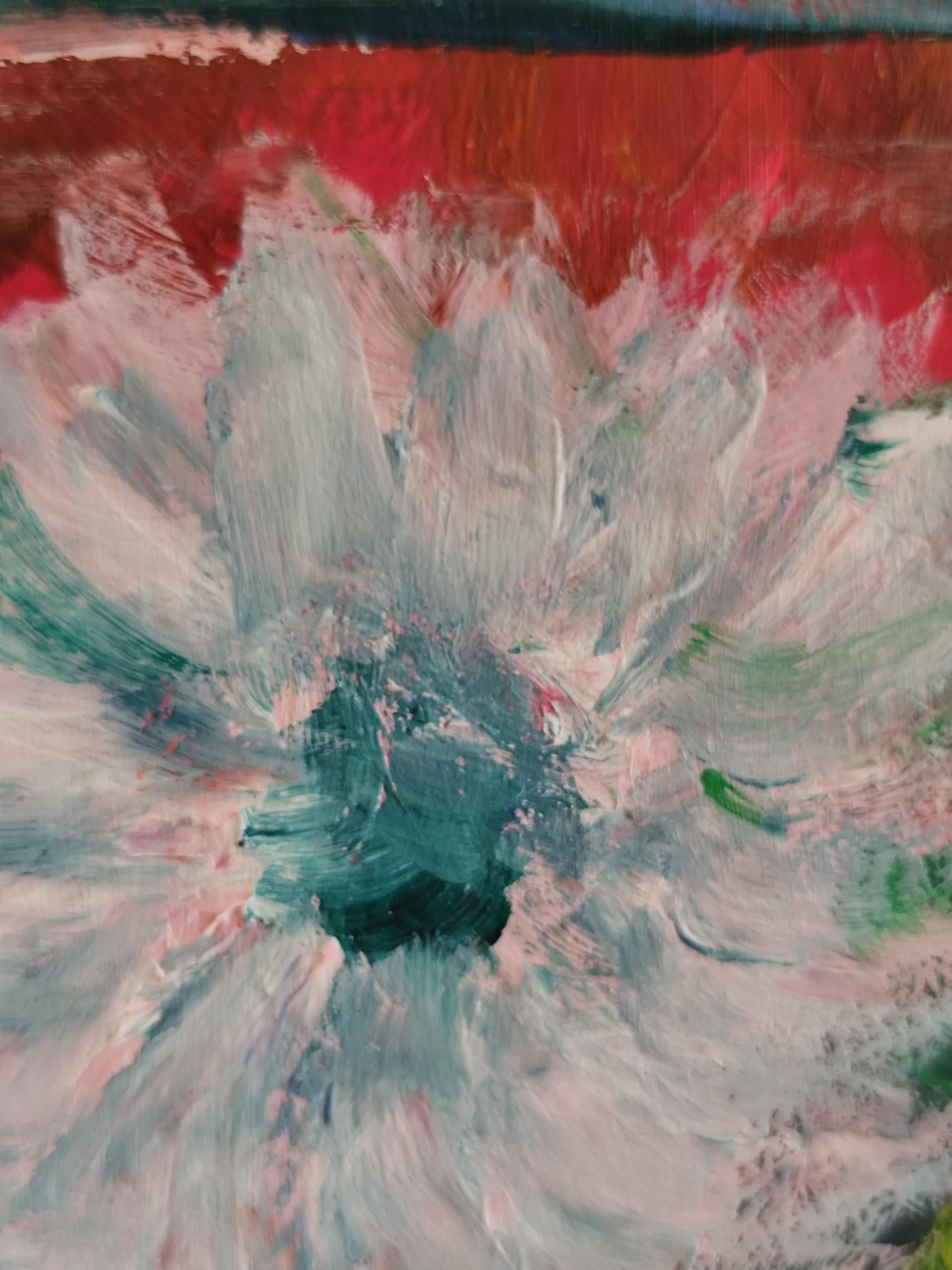 Pittura acrilica floreale 