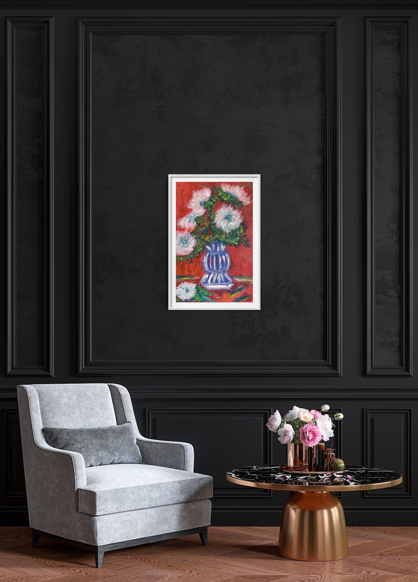 Pittura acrilica floreale 