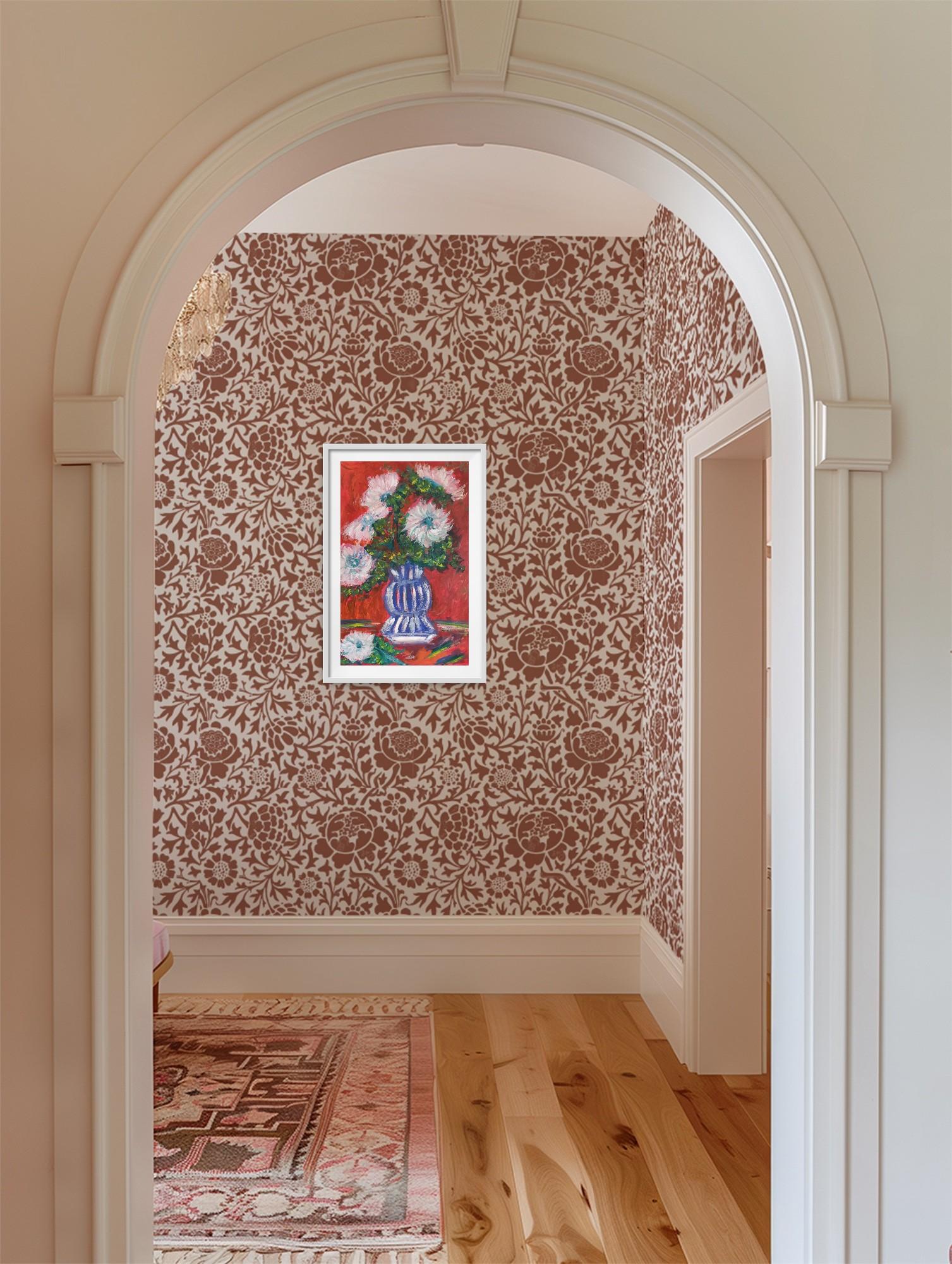 Pittura acrilica floreale 