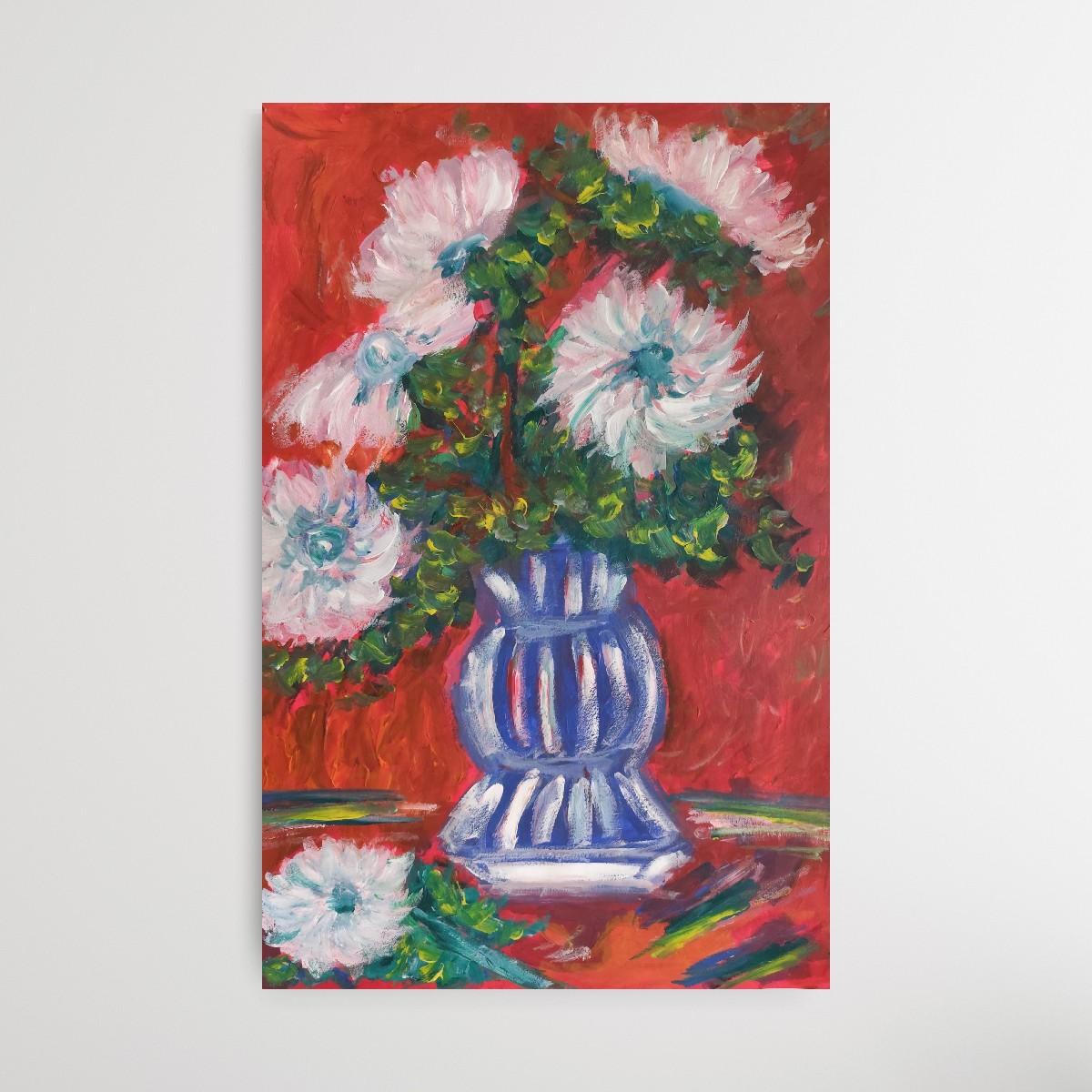 Pittura acrilica floreale 