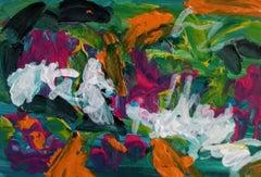 Pittura acrilica astratta espressiva contemporanea "Costruire un futuro più luminoso".