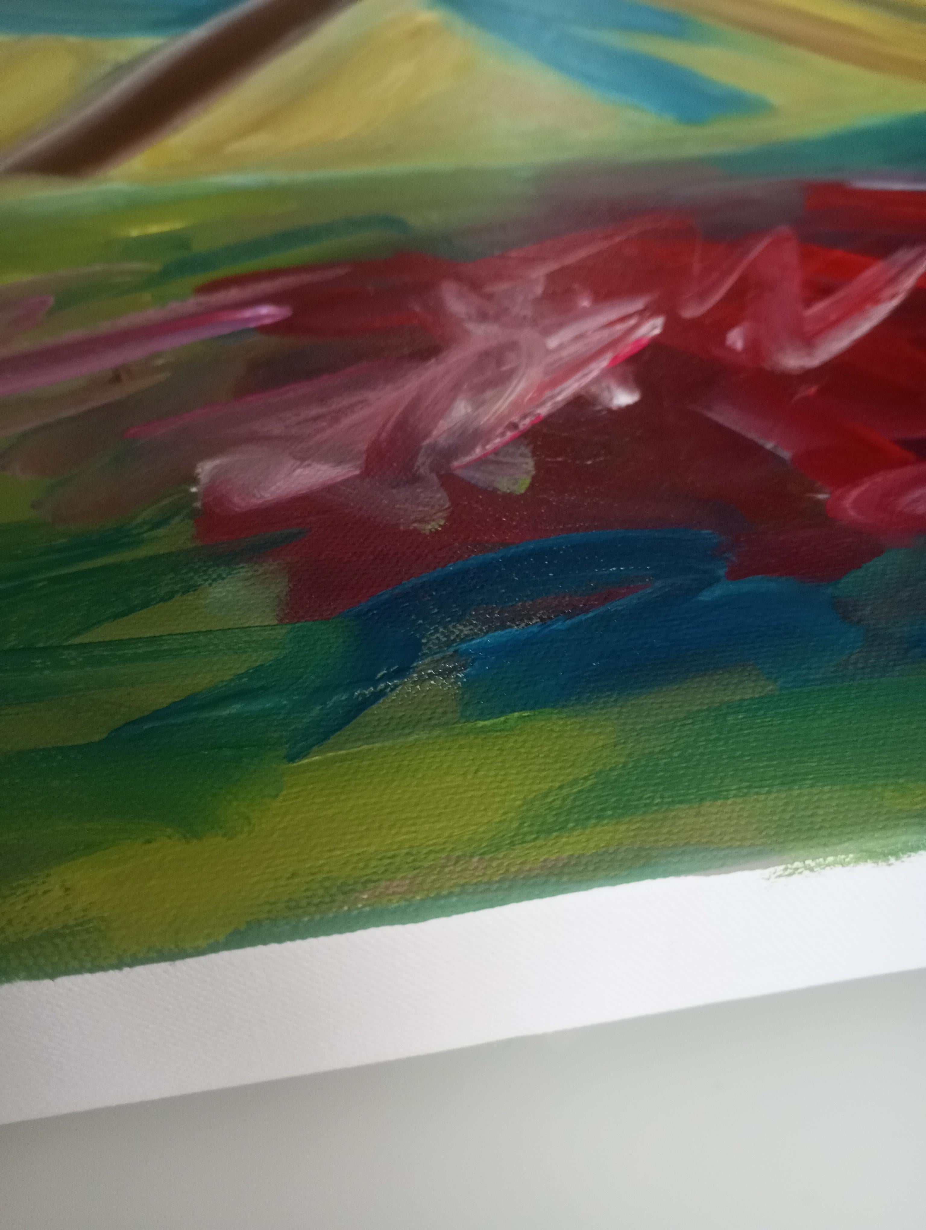 Peinture impressionniste contemporaine de femme sur toile en vente 8