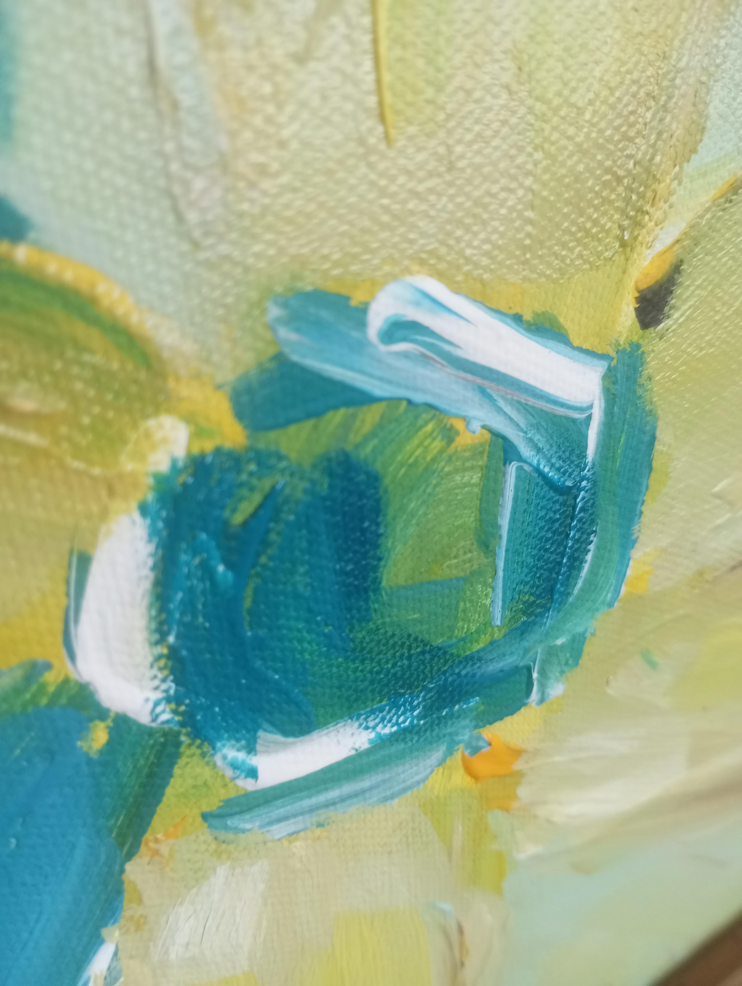 Cette peinture contemporaine expressive 