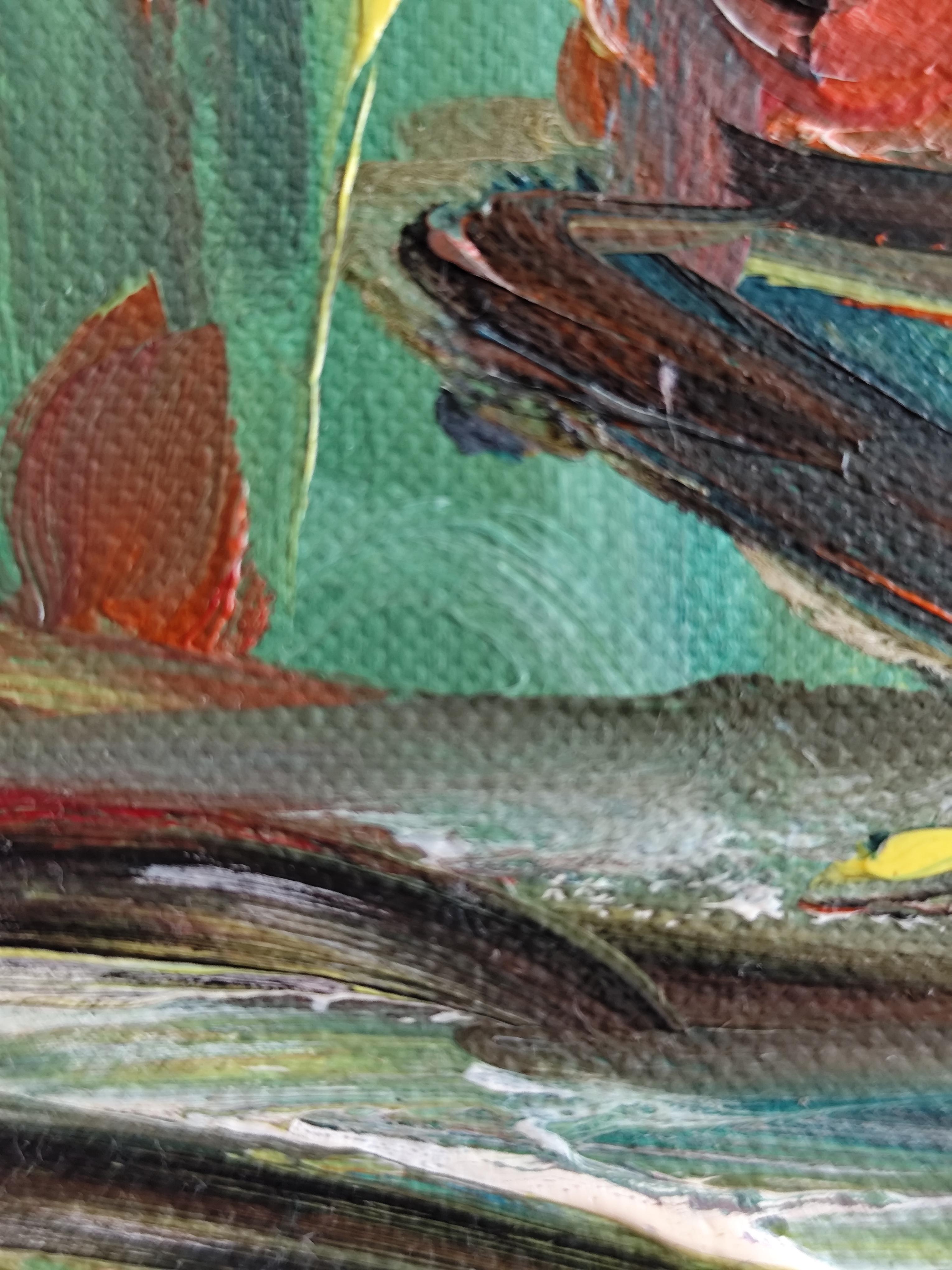 Contemporaneo  pittura ad olio impressionista espressiva 