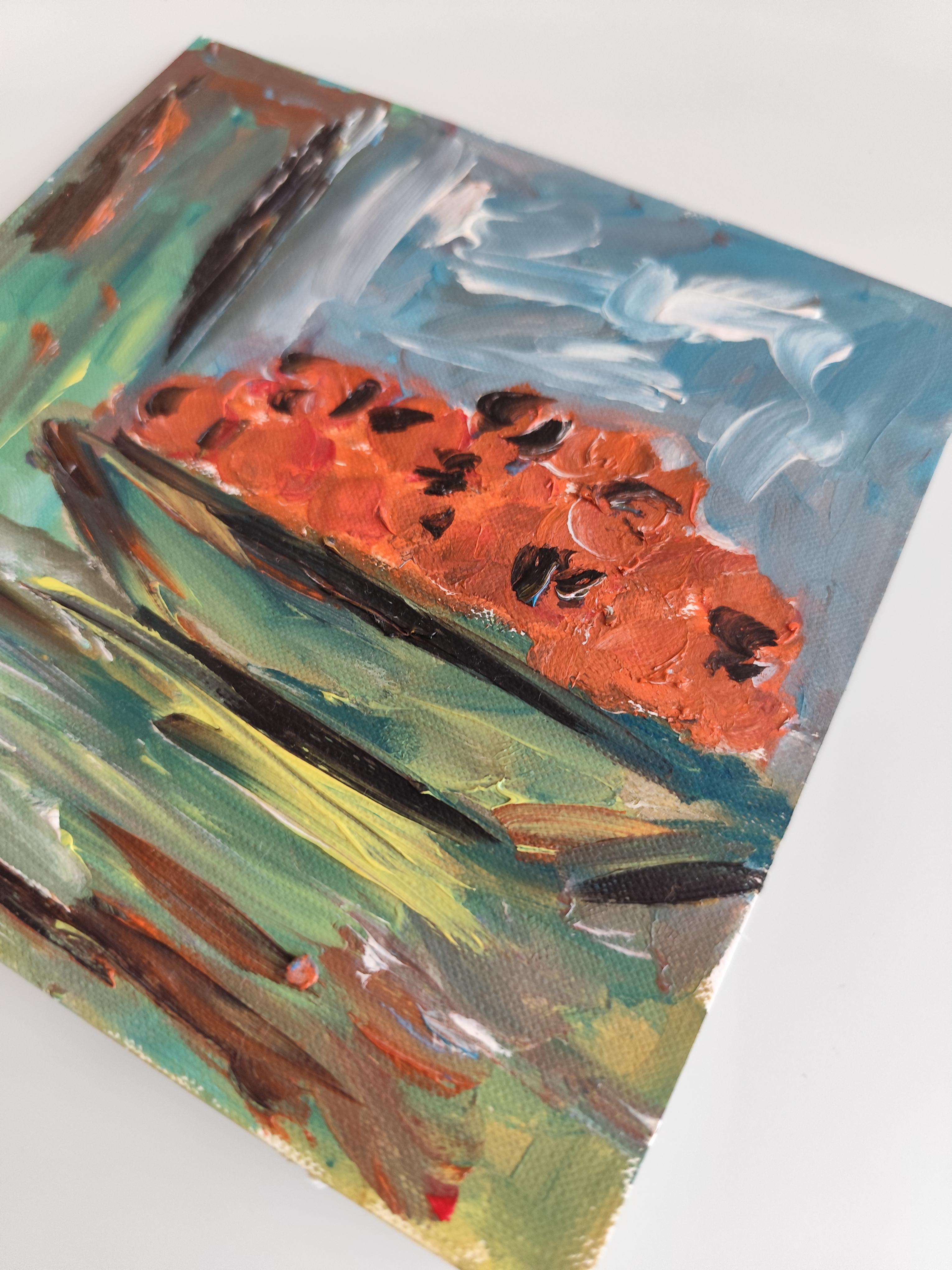 Contemporaneo  pittura ad olio impressionista espressiva 