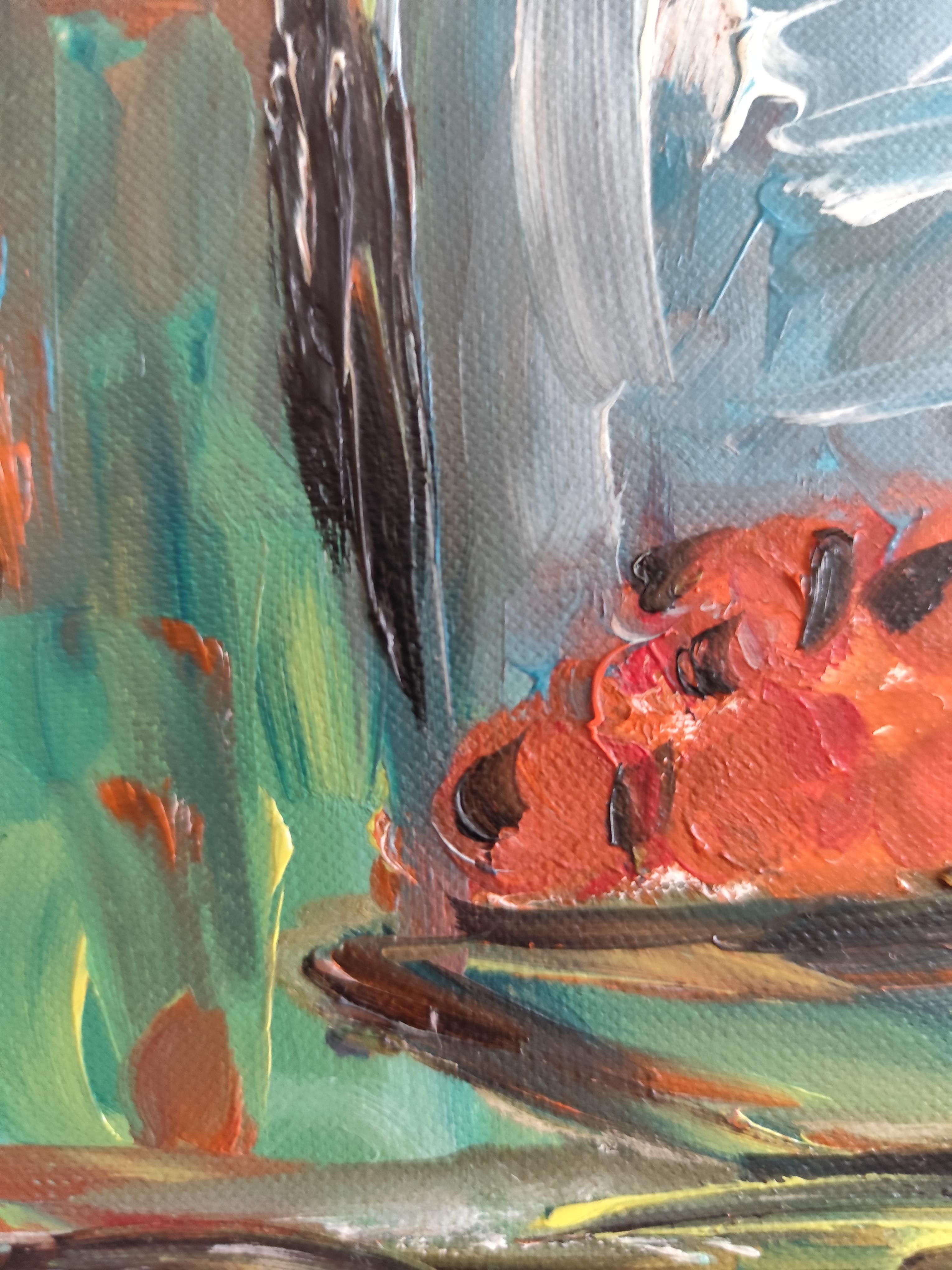 Contemporaneo  pittura ad olio impressionista espressiva 