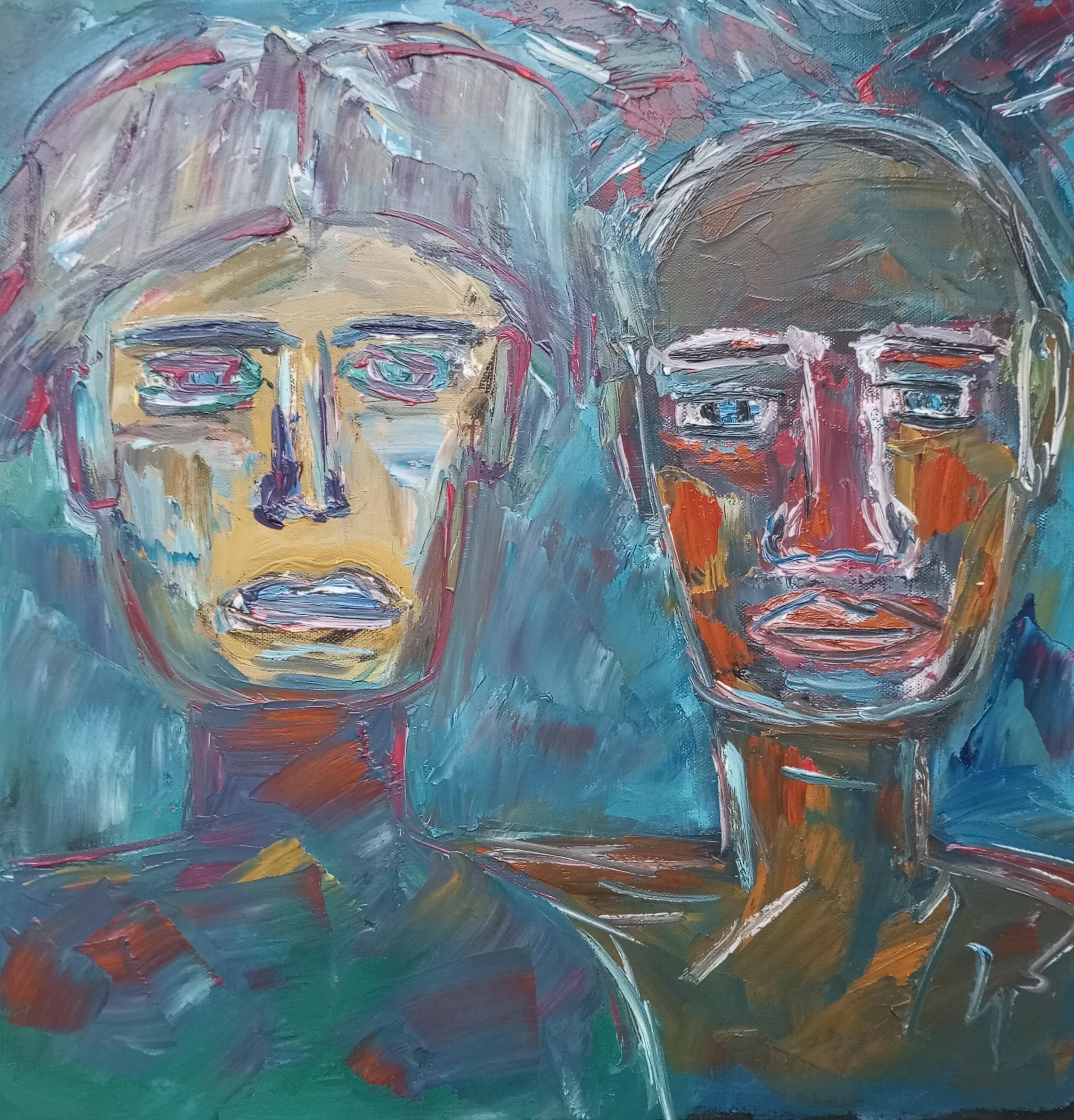 Portrait Painting Natalya Mougenot  -  Andy Warhol et Jean-Michel Basquiat 