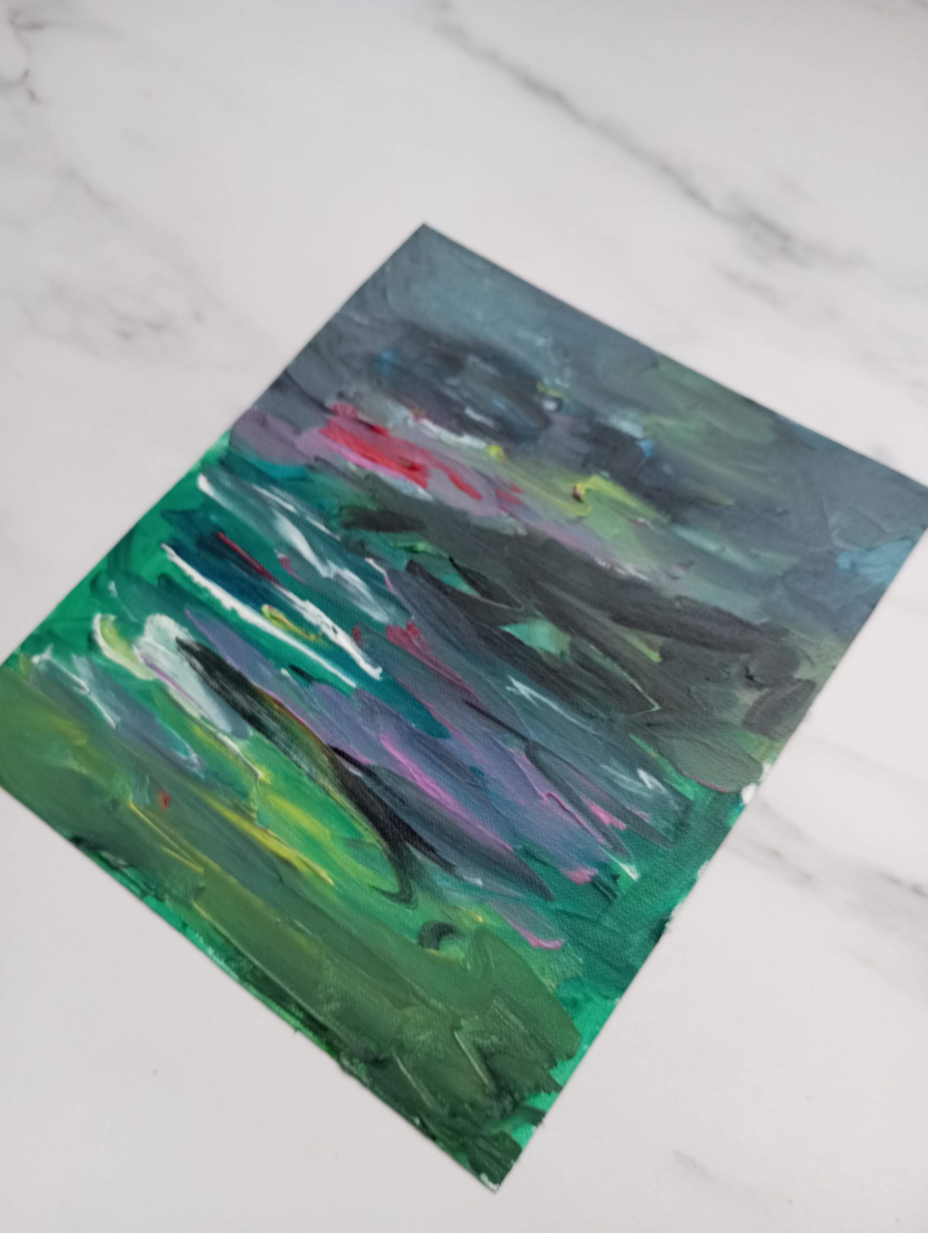 Mi piace lavorare su opere d'arte semi-astratte con un tocco impressionista. 

Questa è una delle opere d'arte che si ispira alle spiagge del sud della Francia e in particolare a 