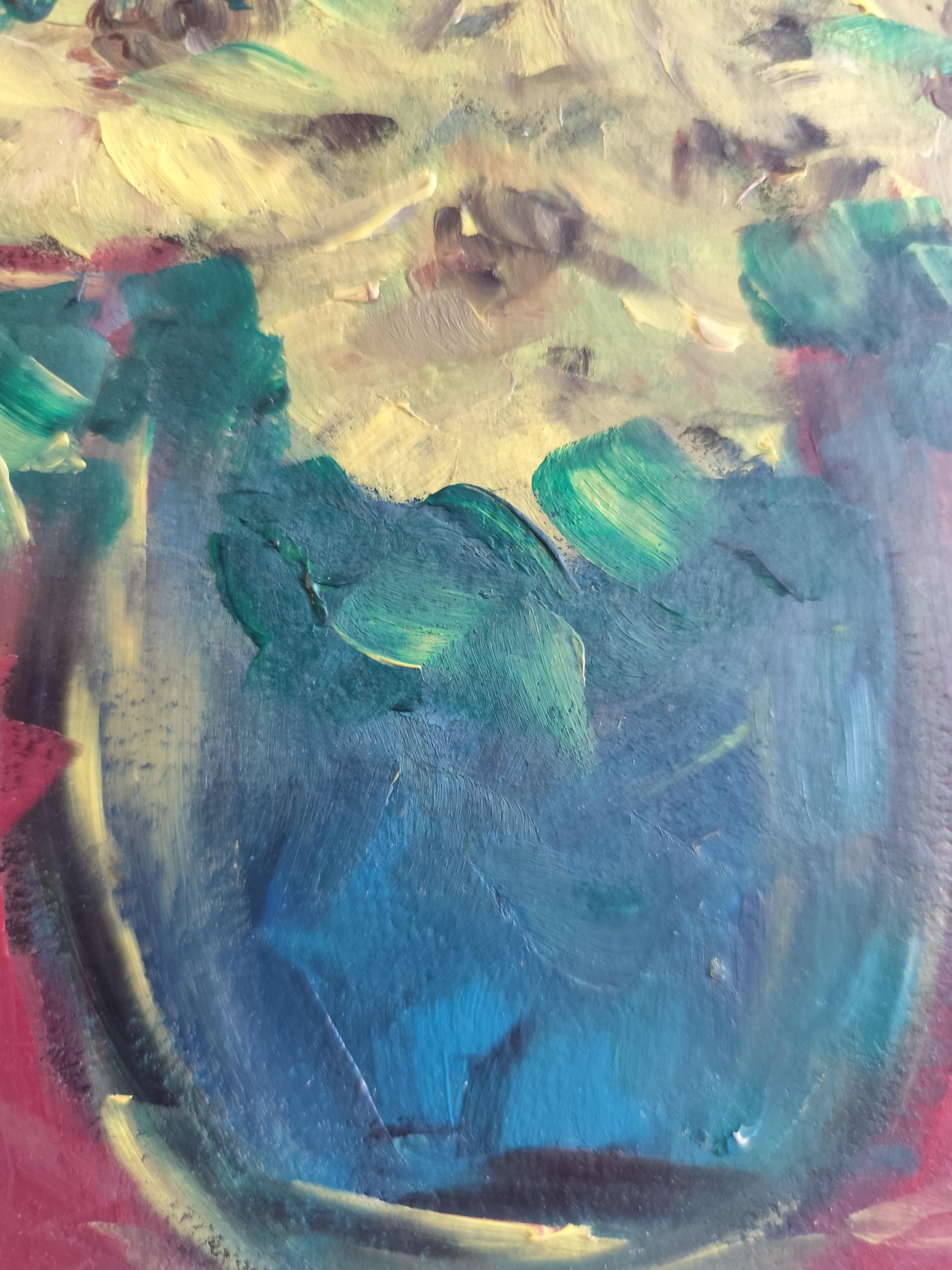 Pequeño cuadro floral impresionista contemporáneo  Ponencia 