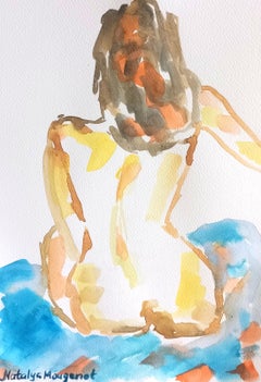 "Delicatezza" (dipinto contemporaneo di una donna nuda)