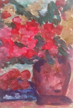 "Fleurs délicates et étés en été" (art floral impressionniste contemporain).