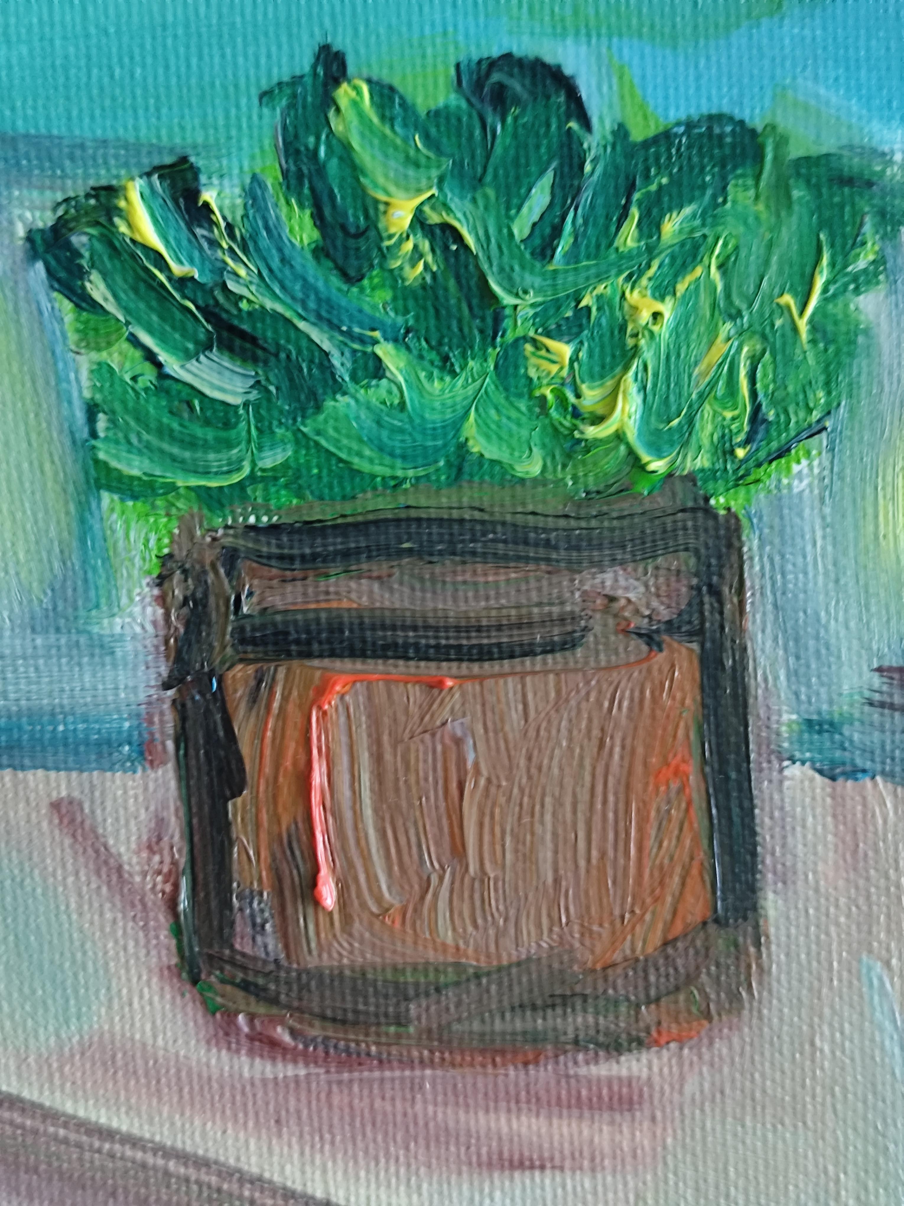 Peinture à l'huile impressionniste expressive de paysage de nature sur cavnas Provence France en vente 8