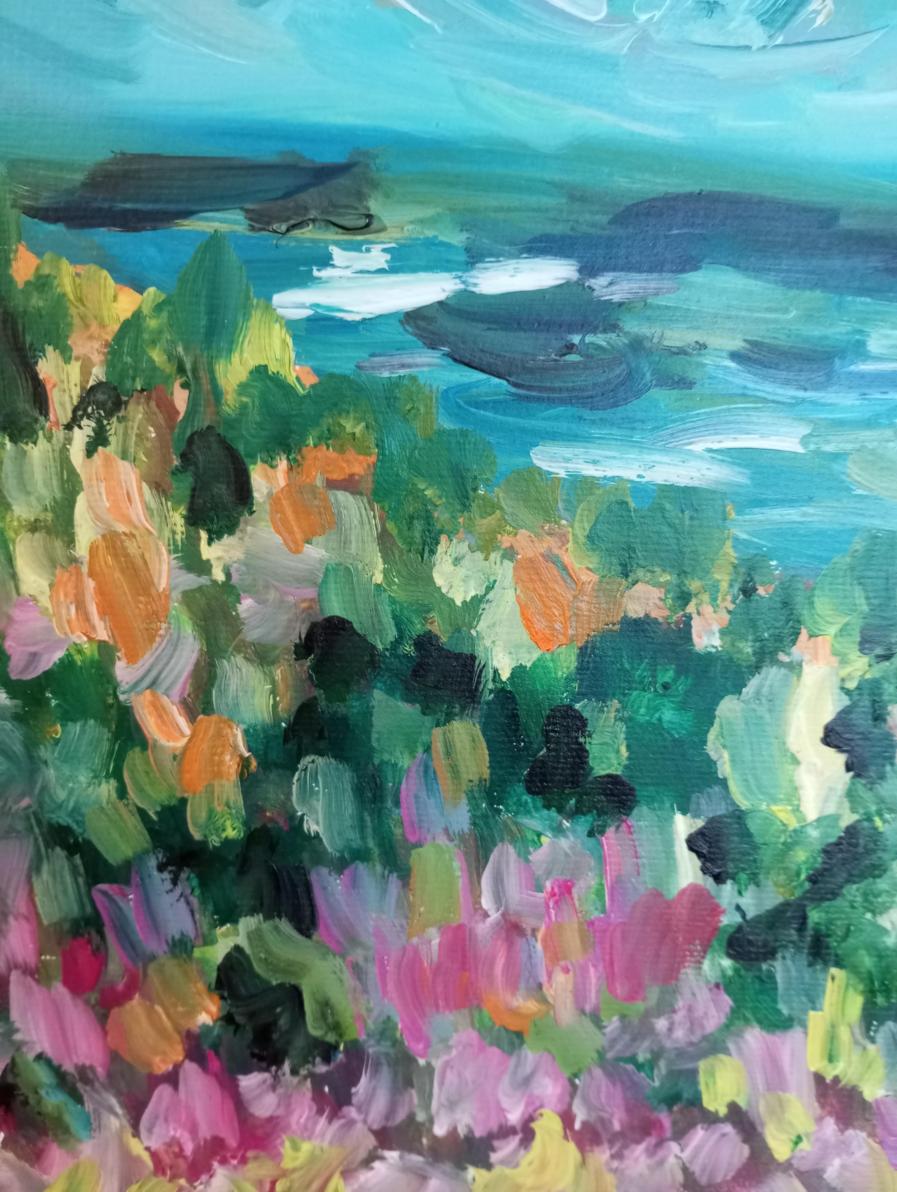 Quadro impressionista su carta Nature 