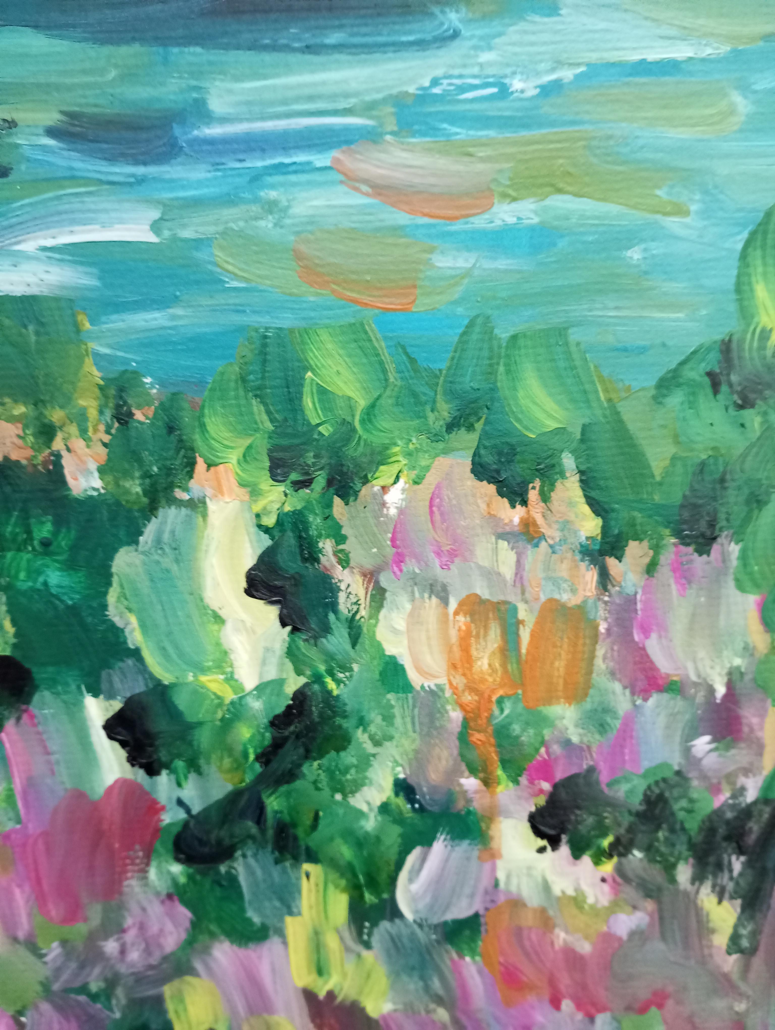 Quadro impressionista su carta Nature 