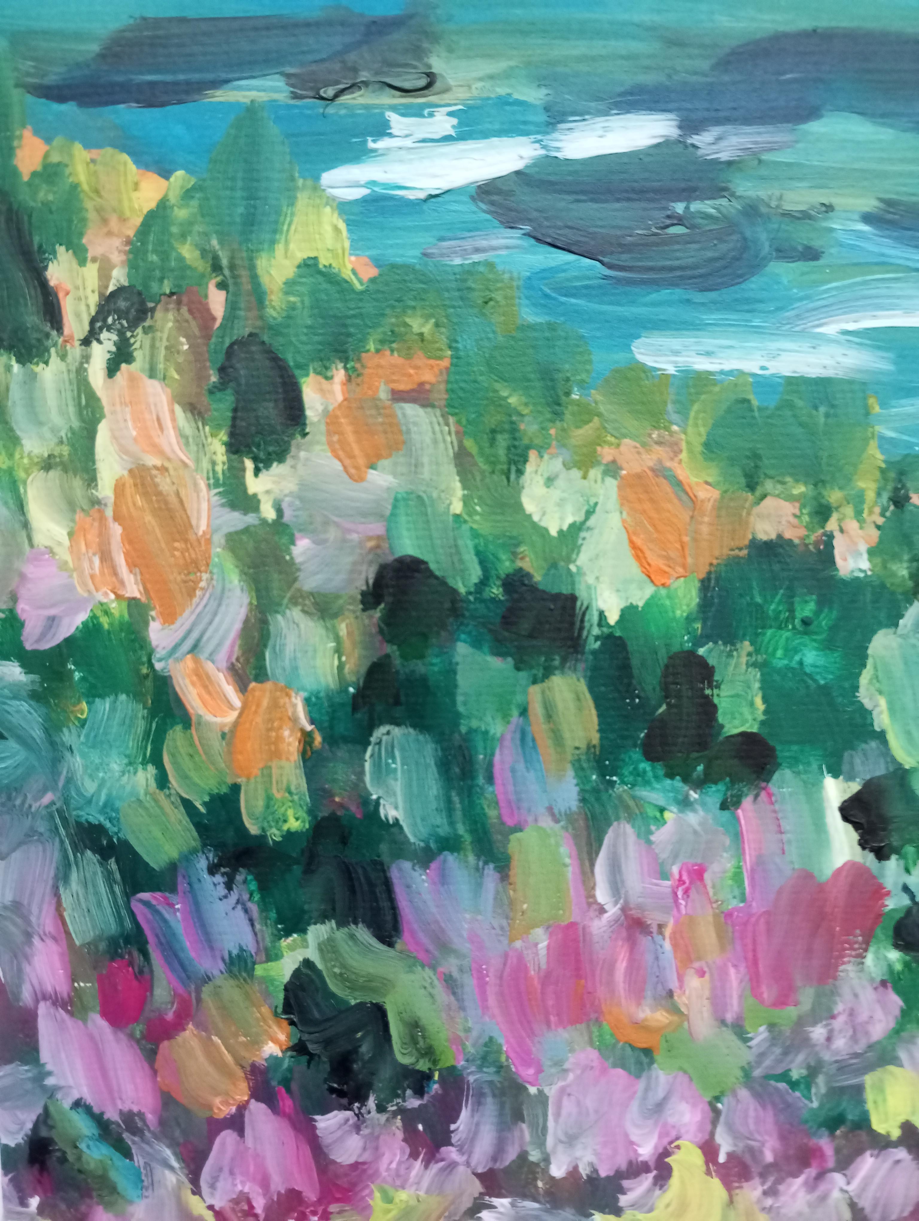 Quadro impressionista su carta Nature 