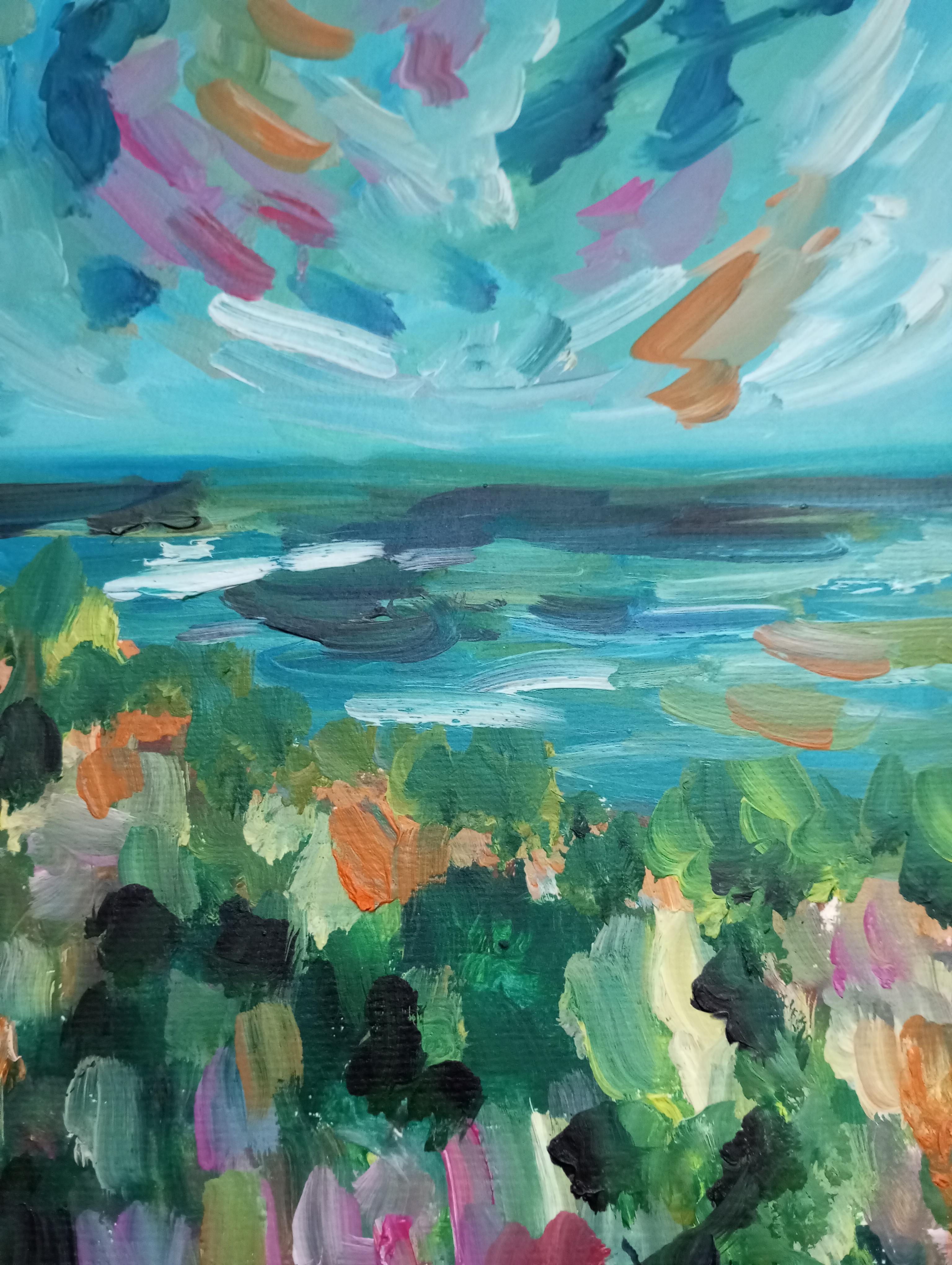 Quadro impressionista su carta Nature 