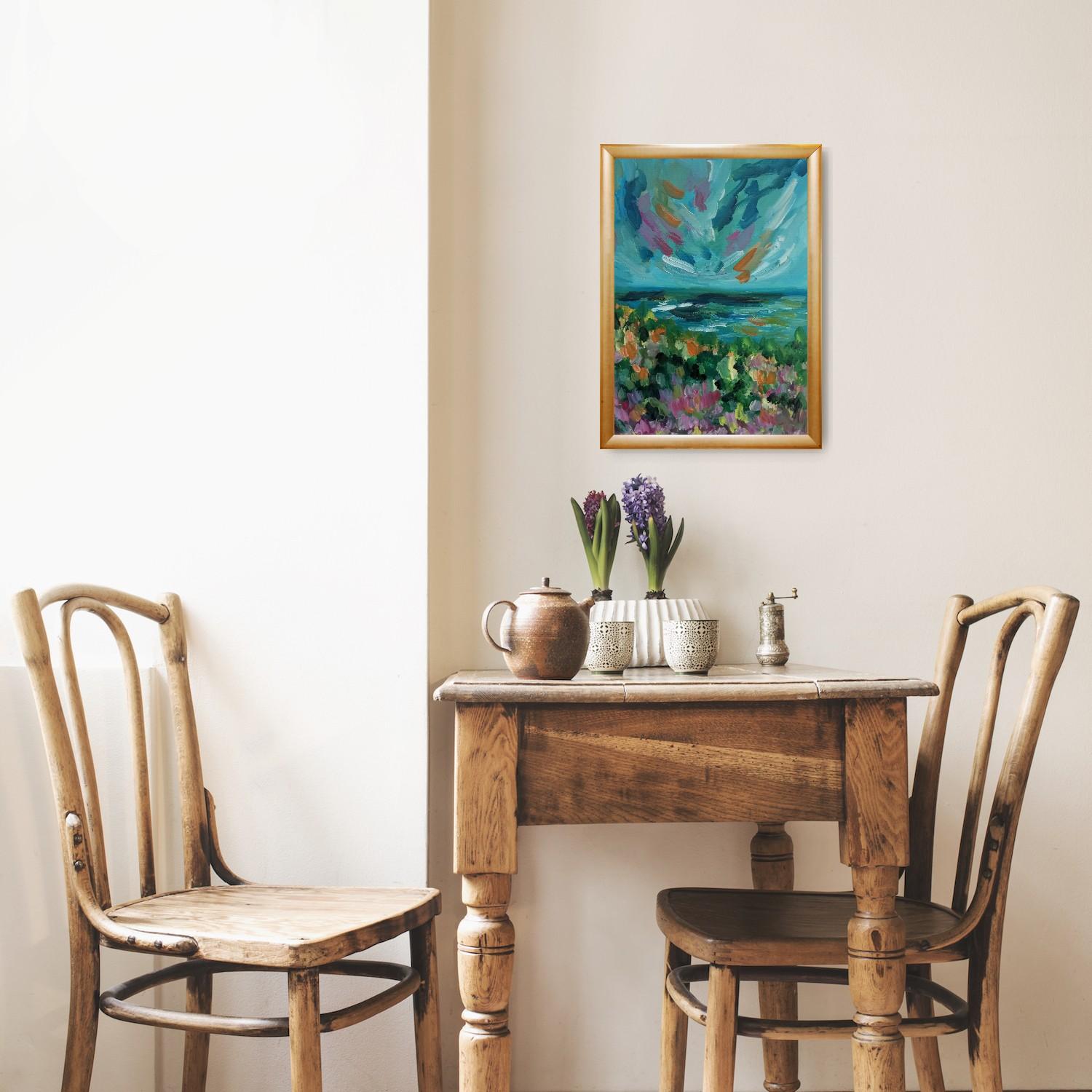 Quadro impressionista su carta Nature 