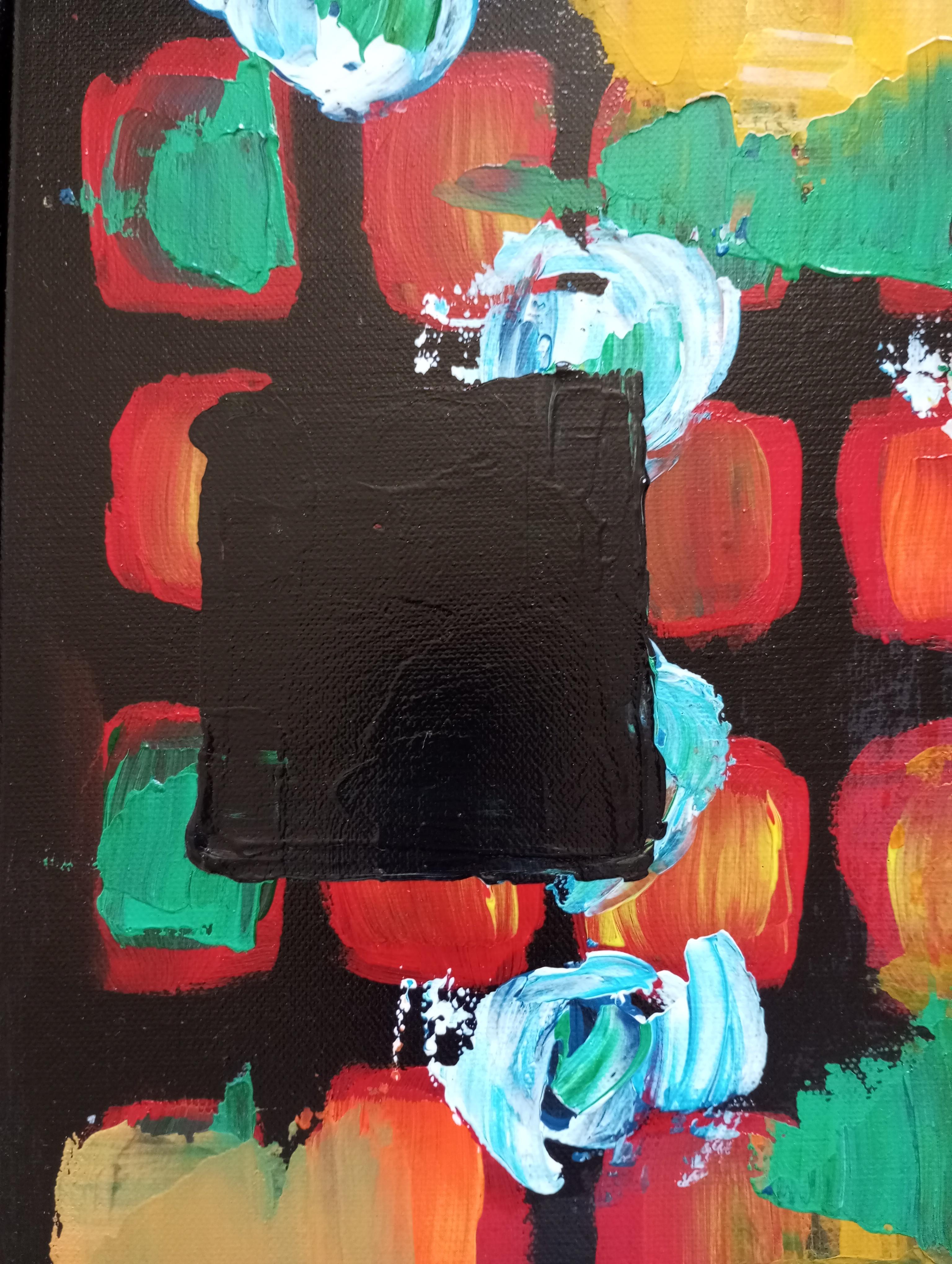 Diptychon  (zwei Leinwände) abstrakt, lebendig, abstrakt  Innenmalerei  