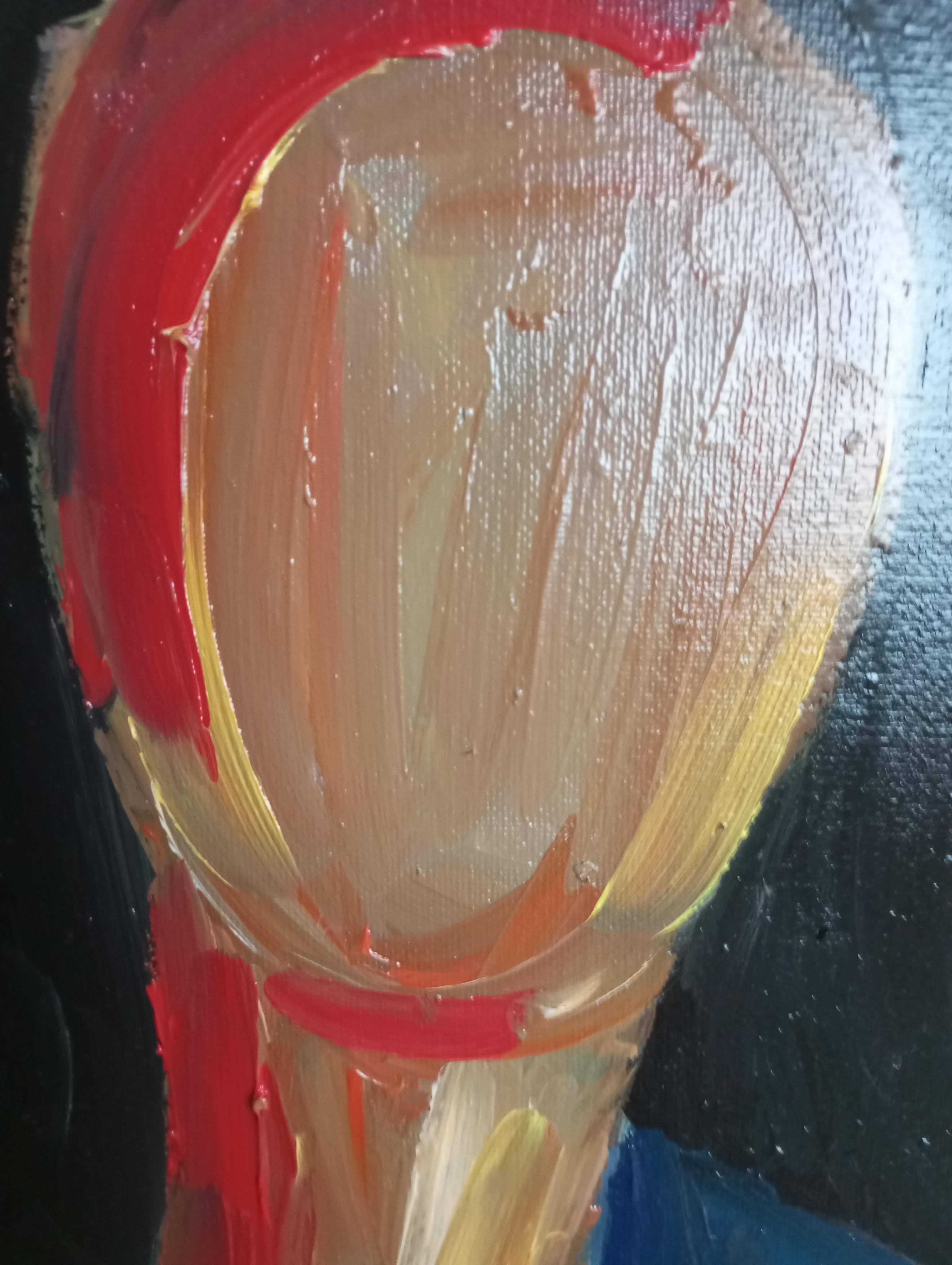 Contemporary expressive figurative Porträt Ölgemälde einer Frau auf Leinwand im Angebot 6