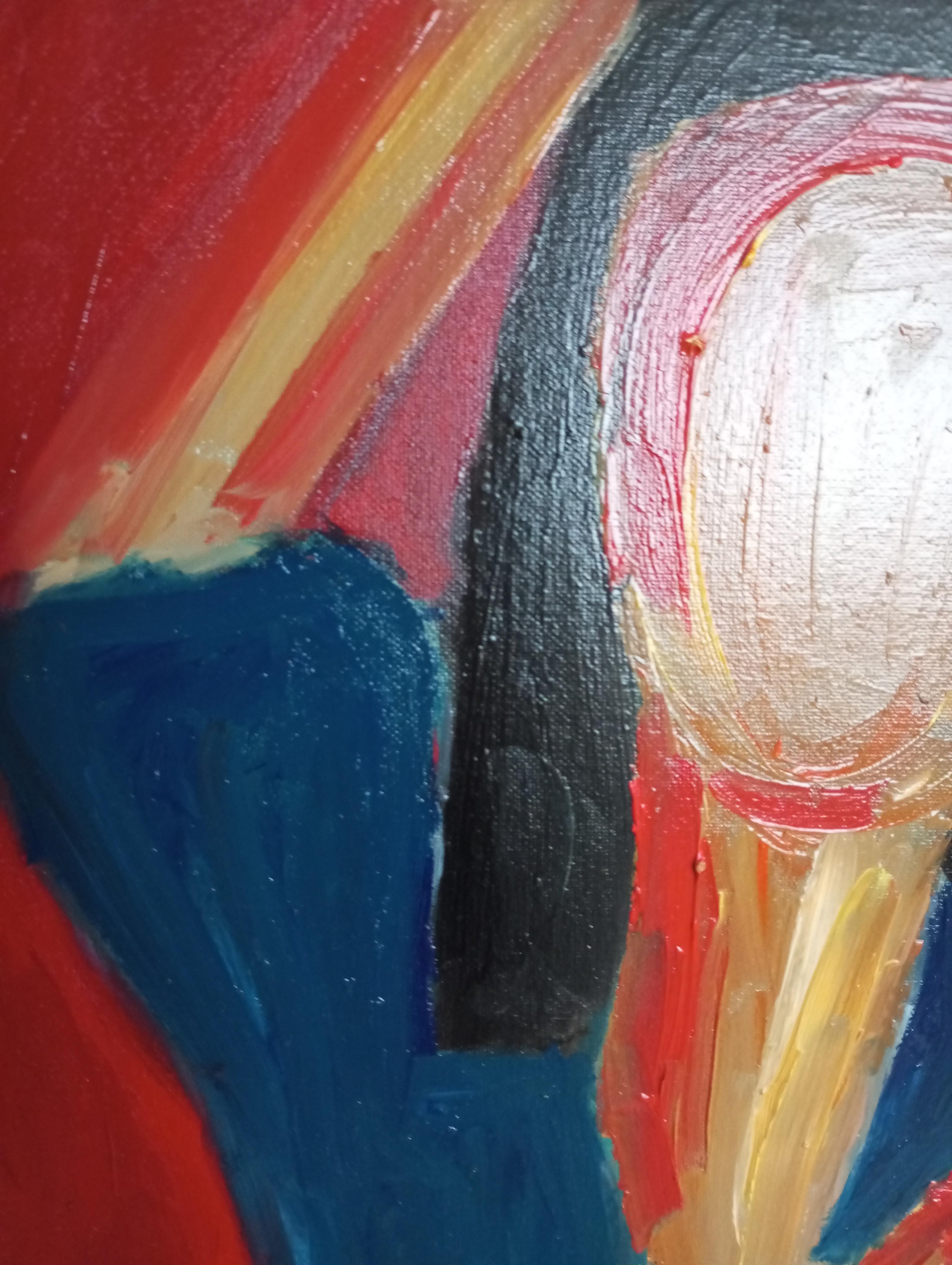 Contemporary expressive figurative Porträt Ölgemälde einer Frau auf Leinwand im Angebot 9