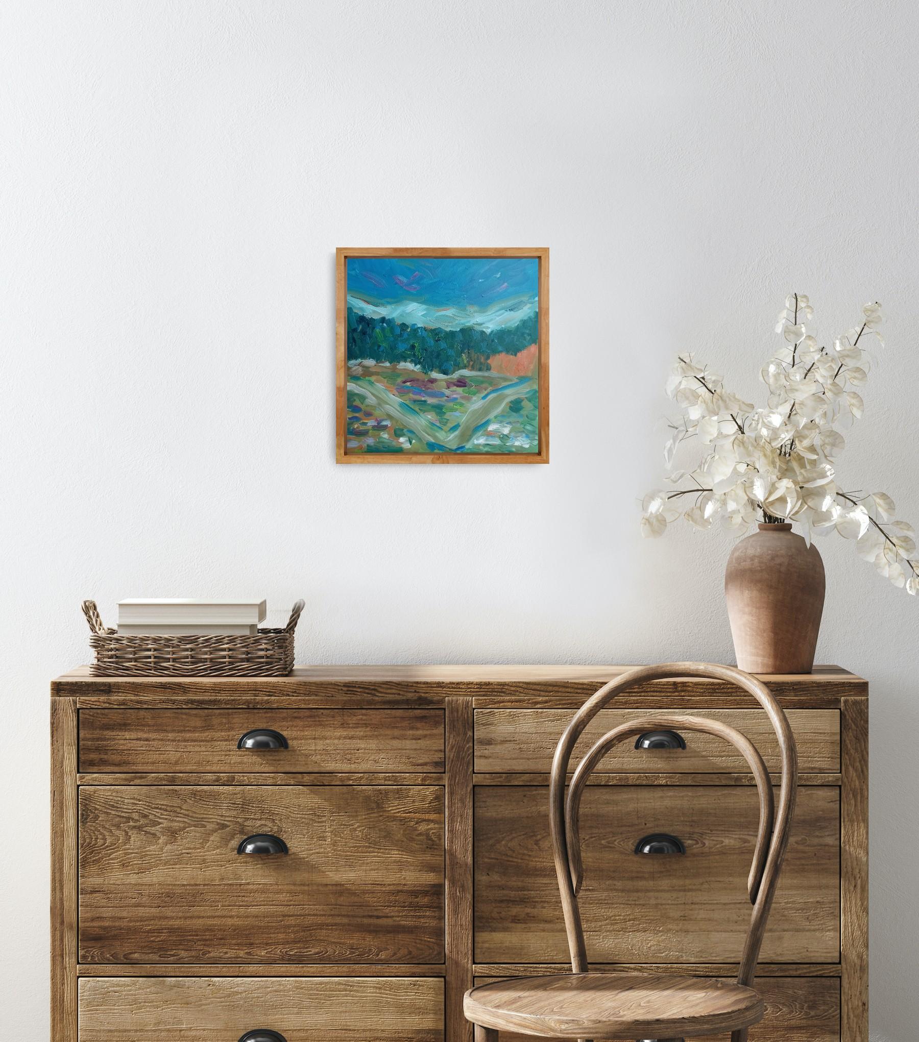 Expressionistisches impressionistisches Gemälde einer Landschaft „Close to nature“ – Painting von Natalya Mougenot 