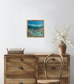 Expressive impressionist painting of landscape "Close to nature"