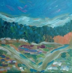 Peinture impressionniste expressionniste de paysage « Attendez-vous à la nature »