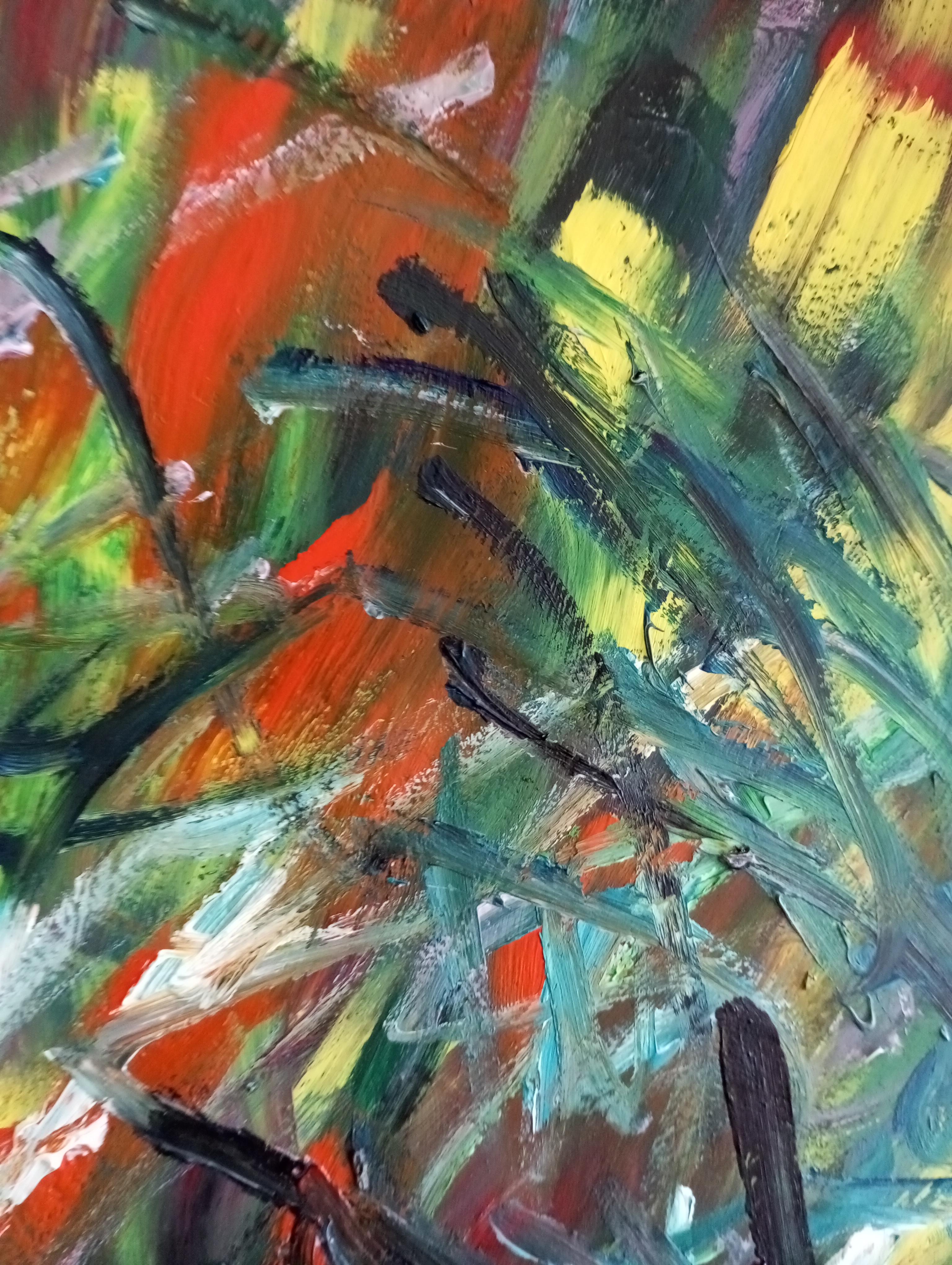 I enjoy working on impressionist artworks with an expressive touch.

This artwork was done with oil paints on a heavyweight professional paper.

In my artworks I transform my energy by using these vibrant colors, forms, and composition to create