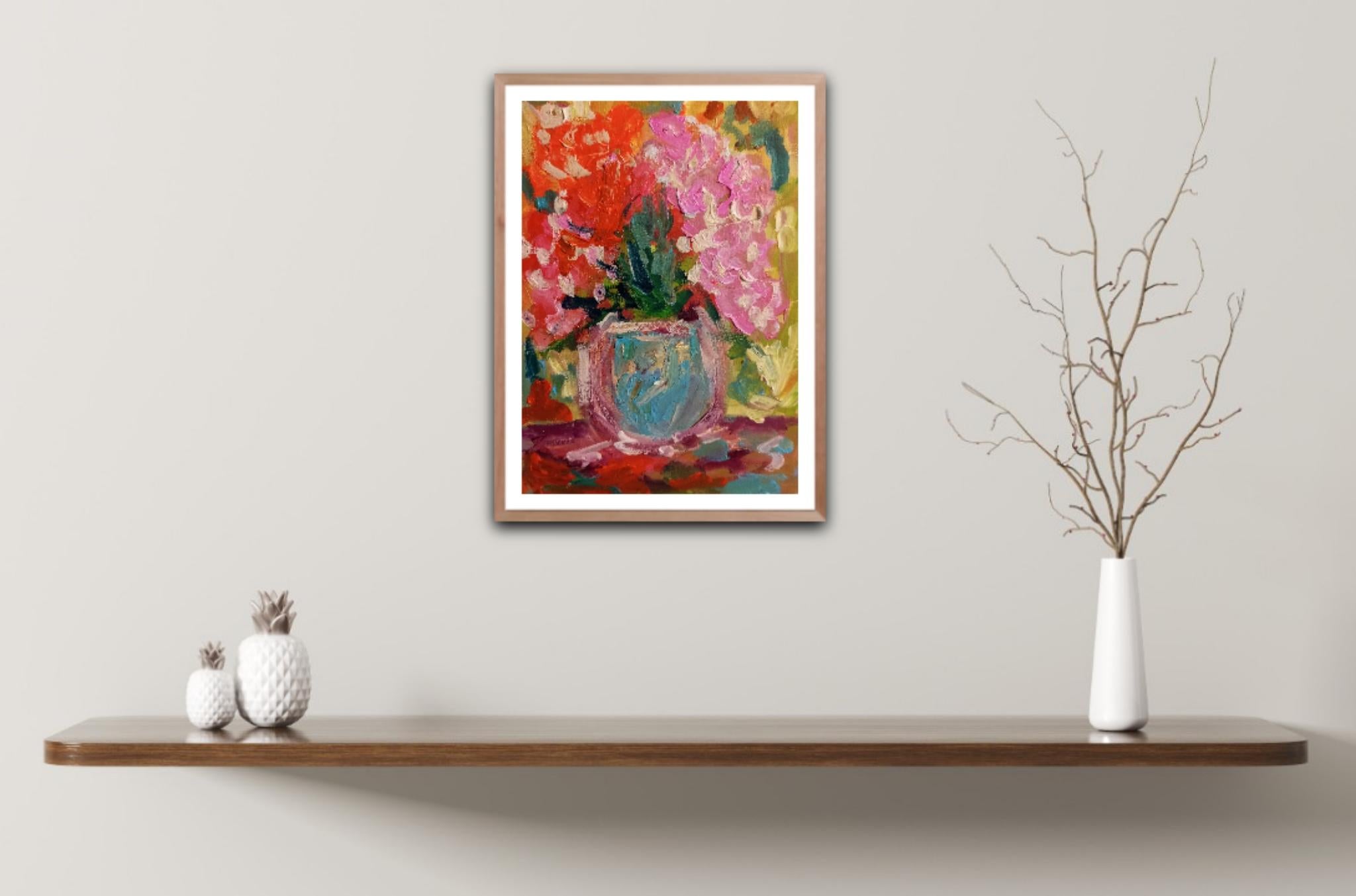 Dear art lover,

This artwork makes part of my series dedicated to the scenes of a summer period.

This floral painting  called 