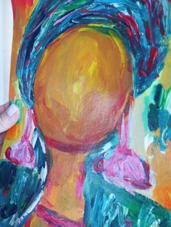 Contemporary figurative portrait of a faceless woman  "Freedom of Choice"