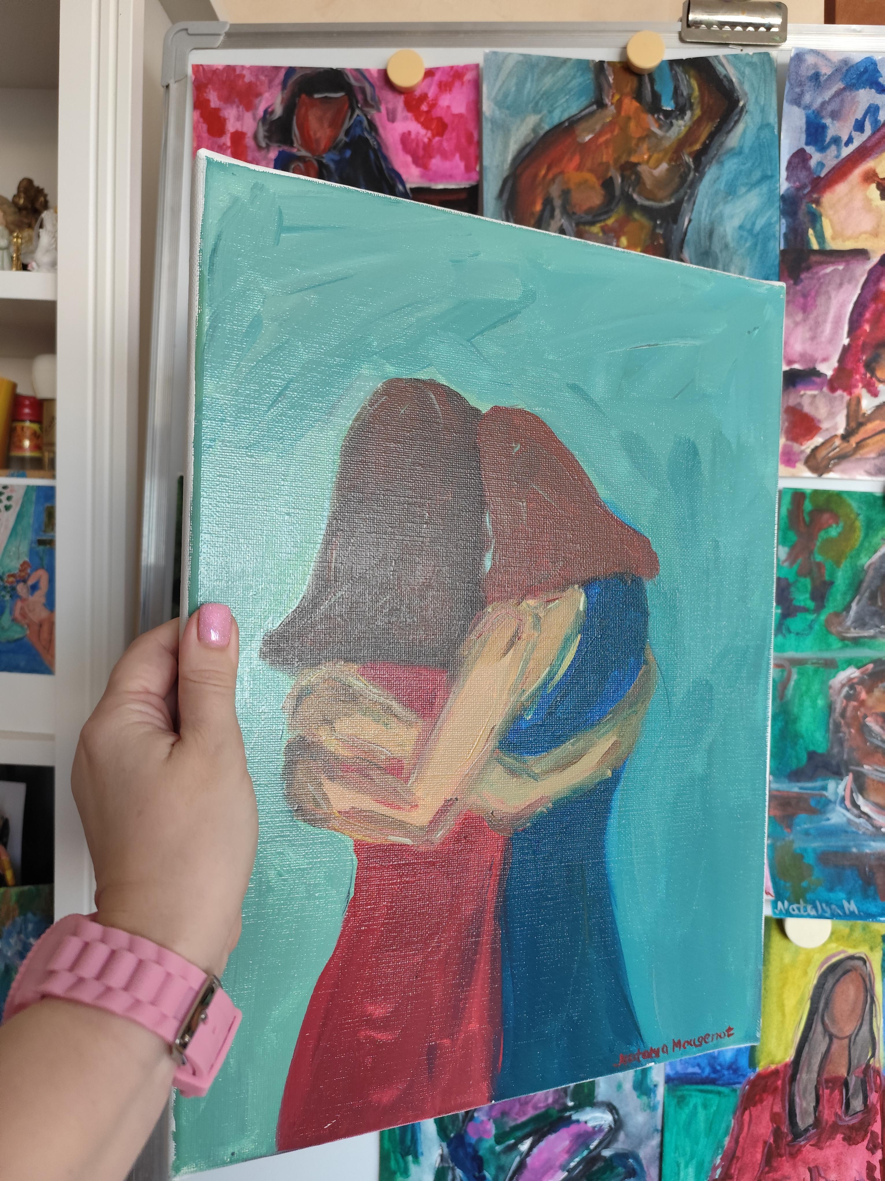 Quadro ad olio figurativo contemporaneo 