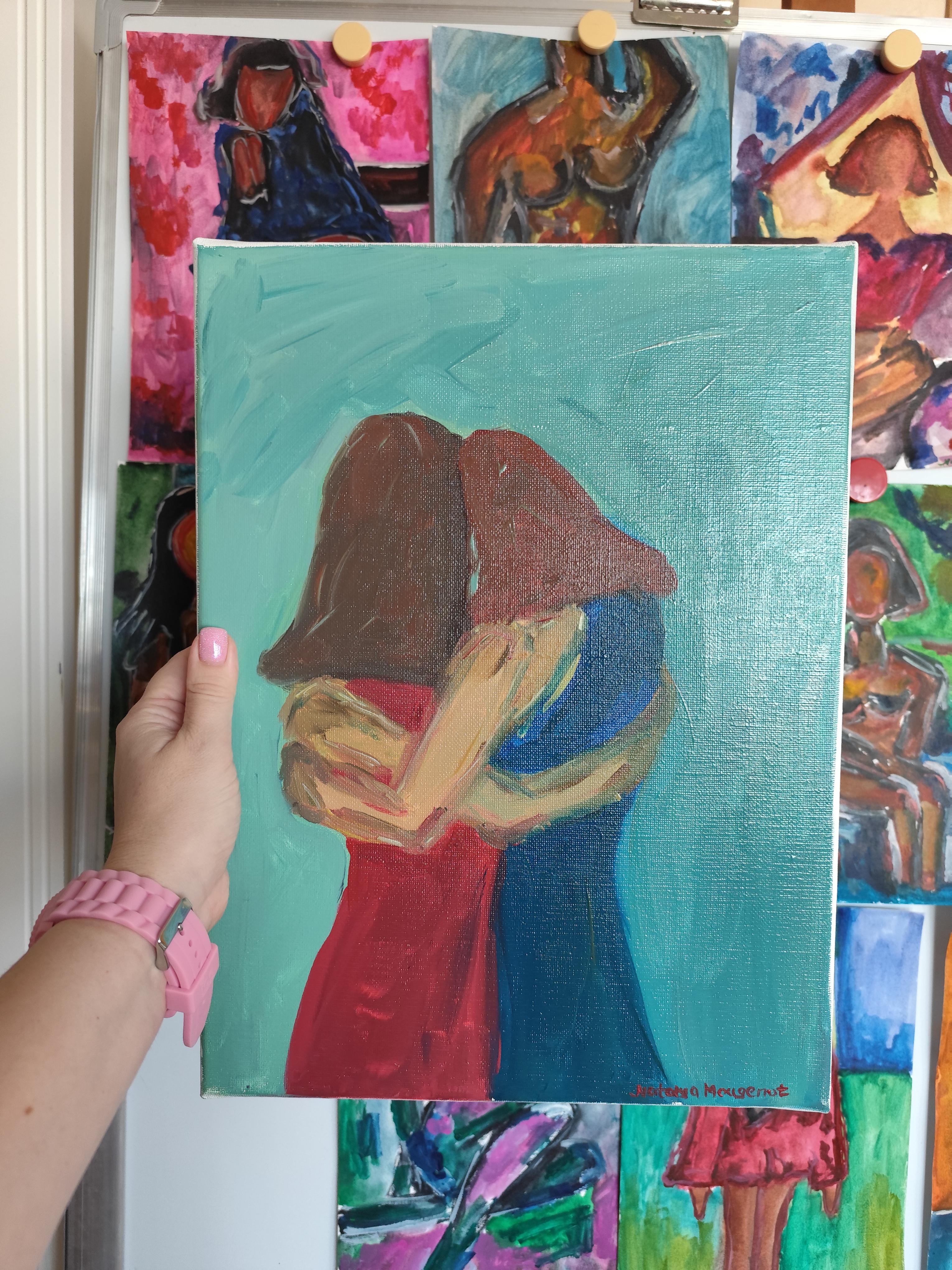 Quadro ad olio figurativo contemporaneo 
