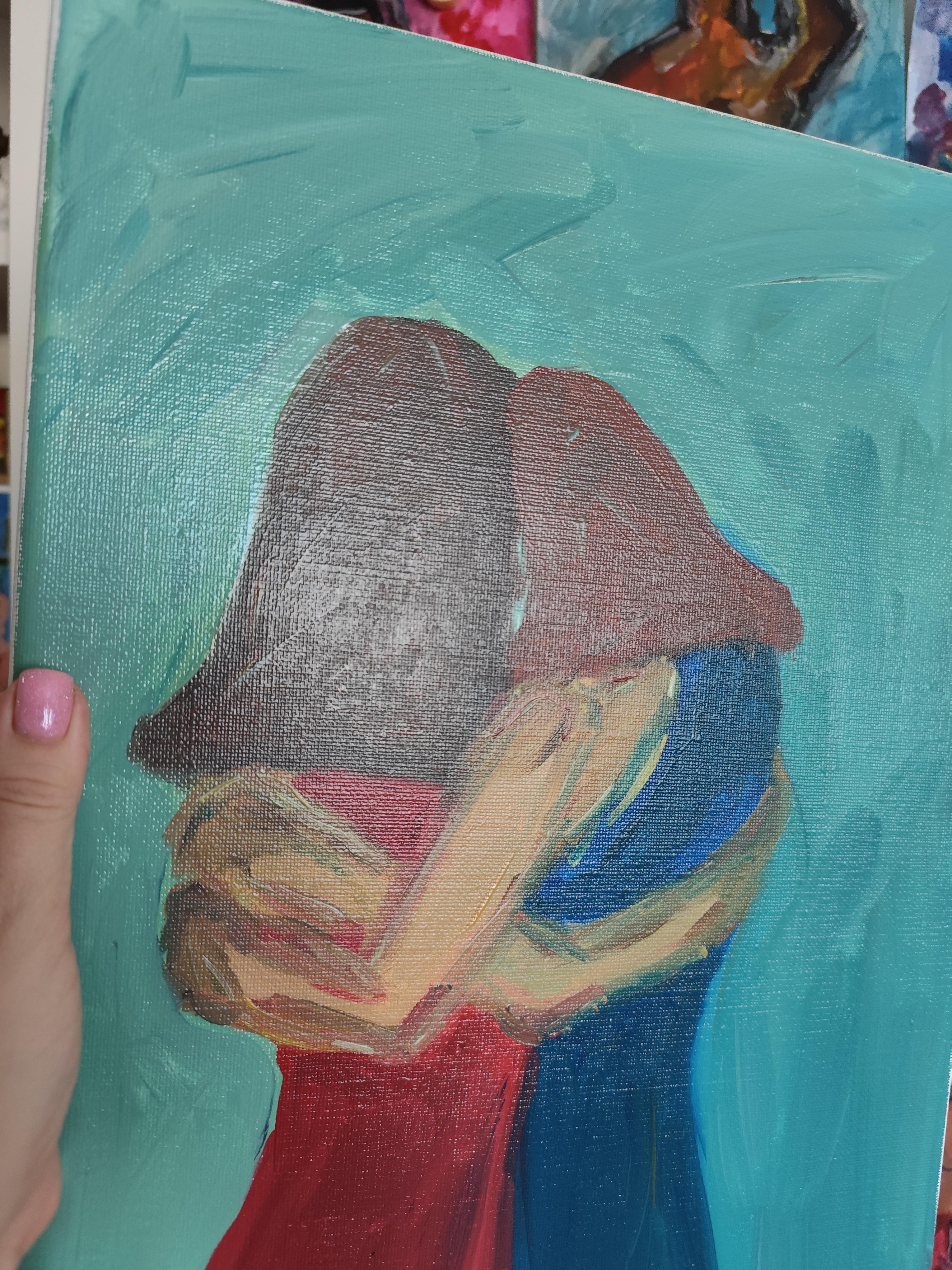 Quadro ad olio figurativo contemporaneo 