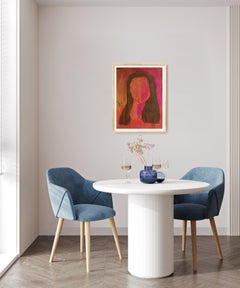 Abstrakt Ausdrucksstarkes figuratives Acrylporträt einer Frau "Innere Stärke"
