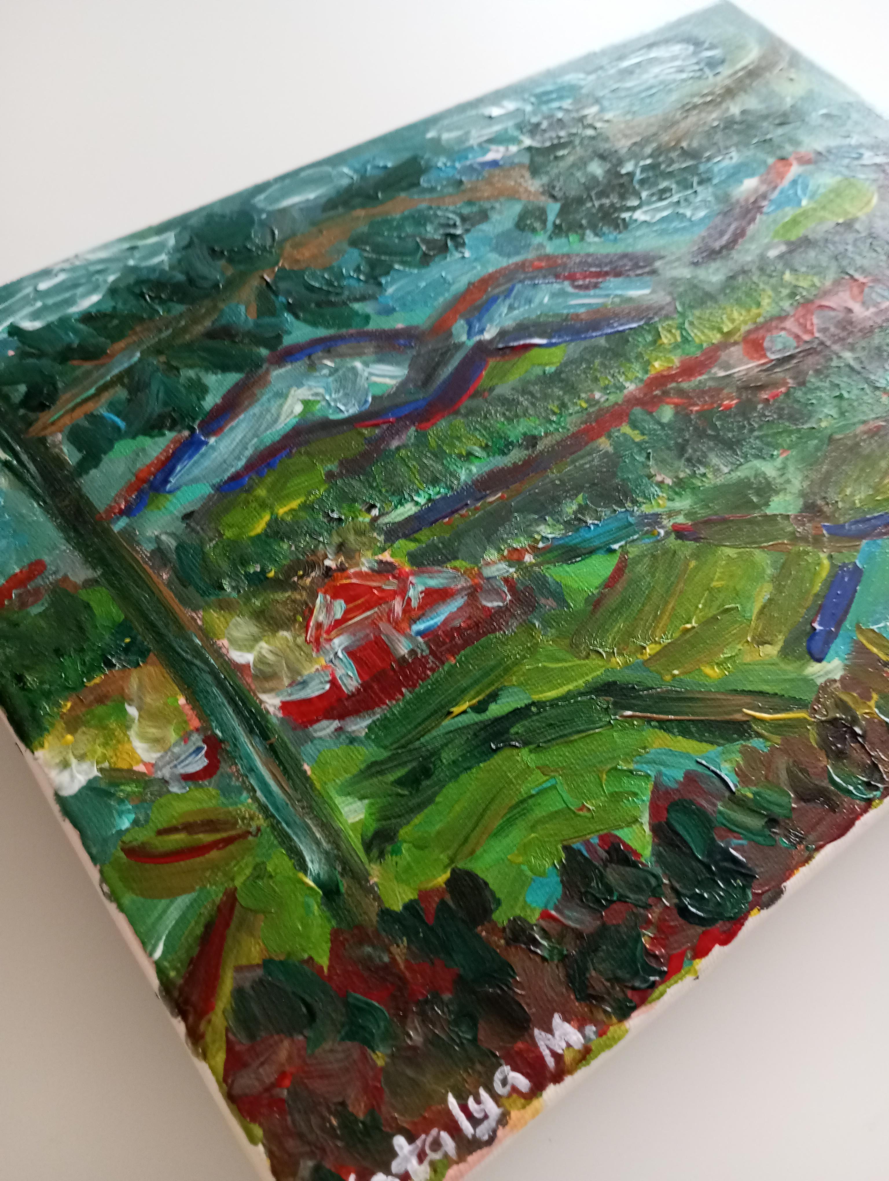 Paysage de nature contemporain, peinture acrylique sur toile ( sud de la France) en vente 10
