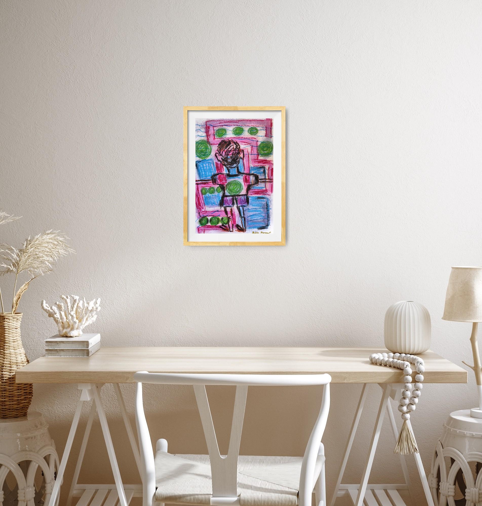 This vibrant and dynamic artwork 