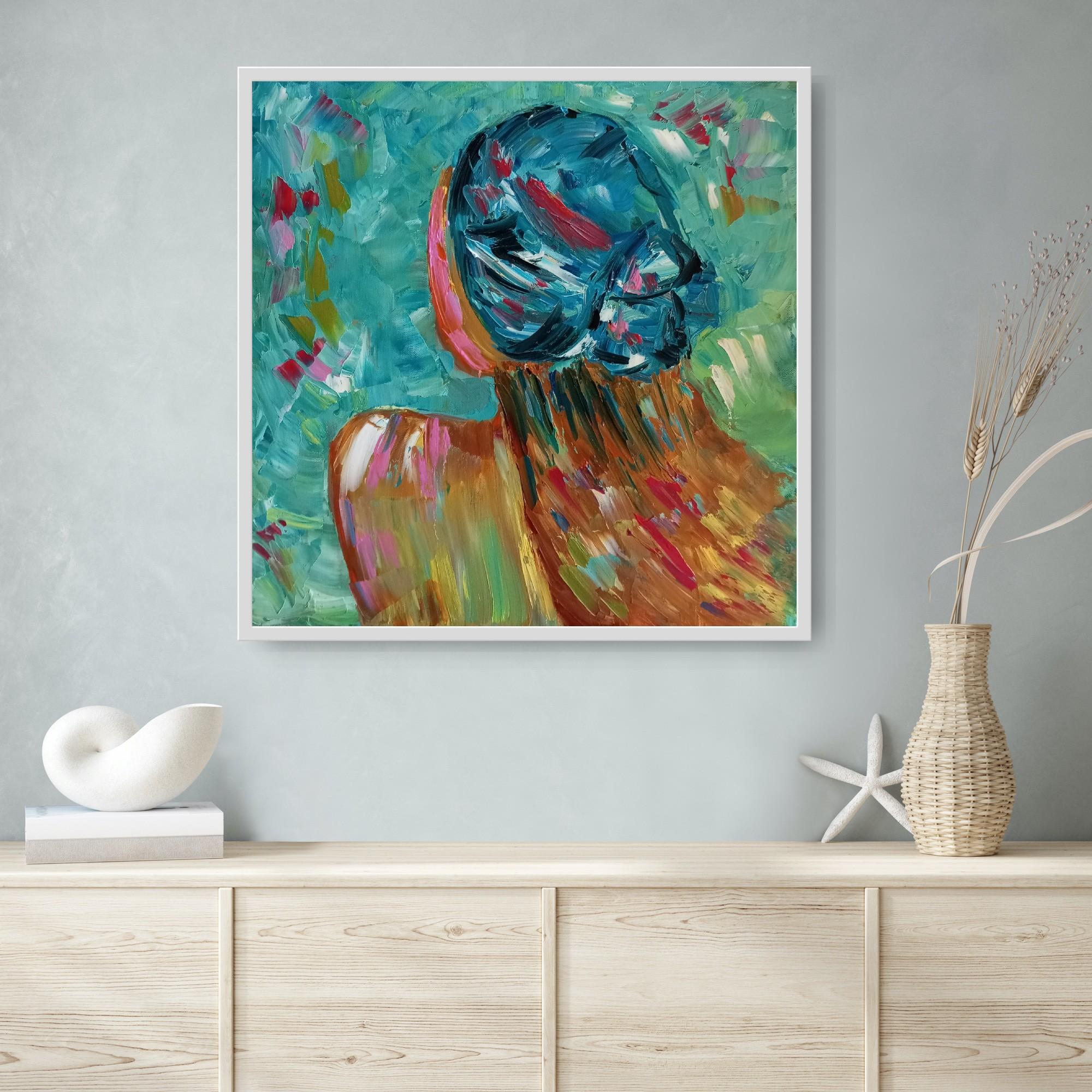„Love.Life.Summer“ (Gemälde einer Frau am Strand) im Angebot 2