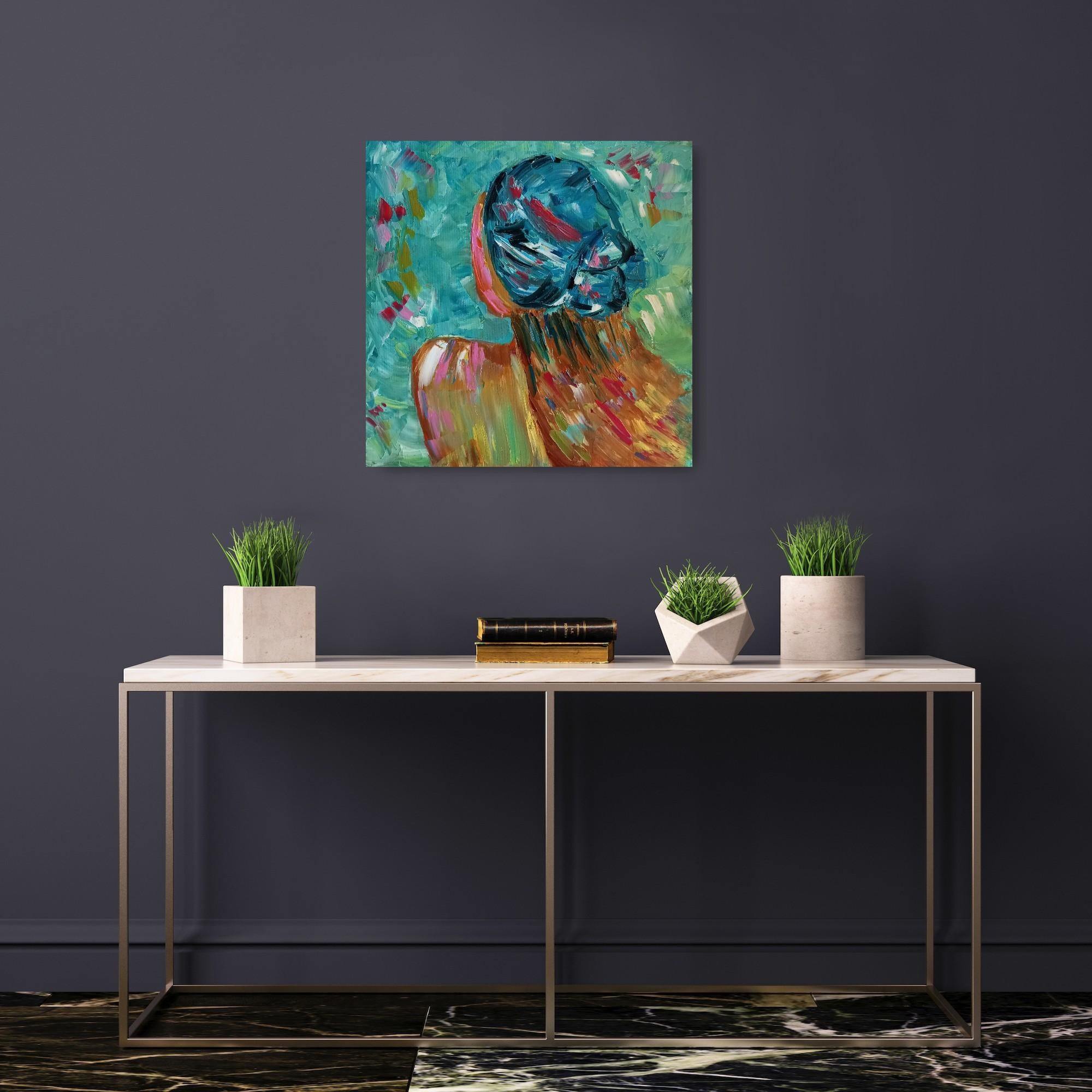 „Love.Life.Summer“ (Gemälde einer Frau am Strand) im Angebot 3