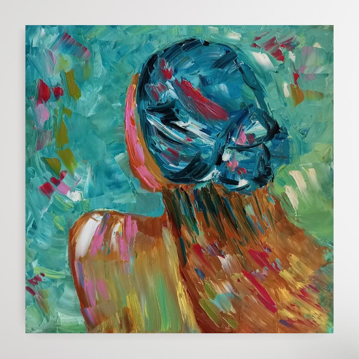 „Love.Life.Summer“ (Gemälde einer Frau am Strand) im Angebot 4