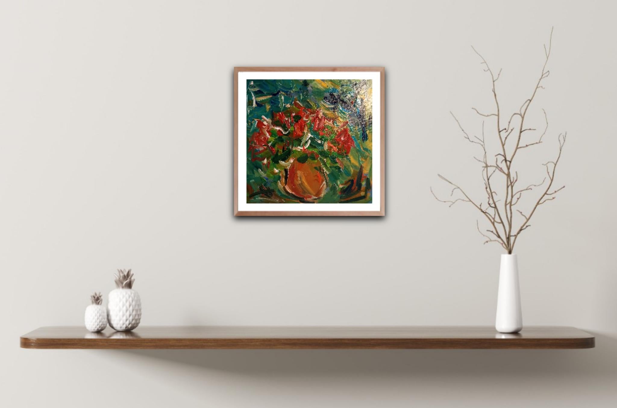 Dear art lover,

This artwork makes part of my series dedicated to the scenes of a summer period.

This floral painting  called 